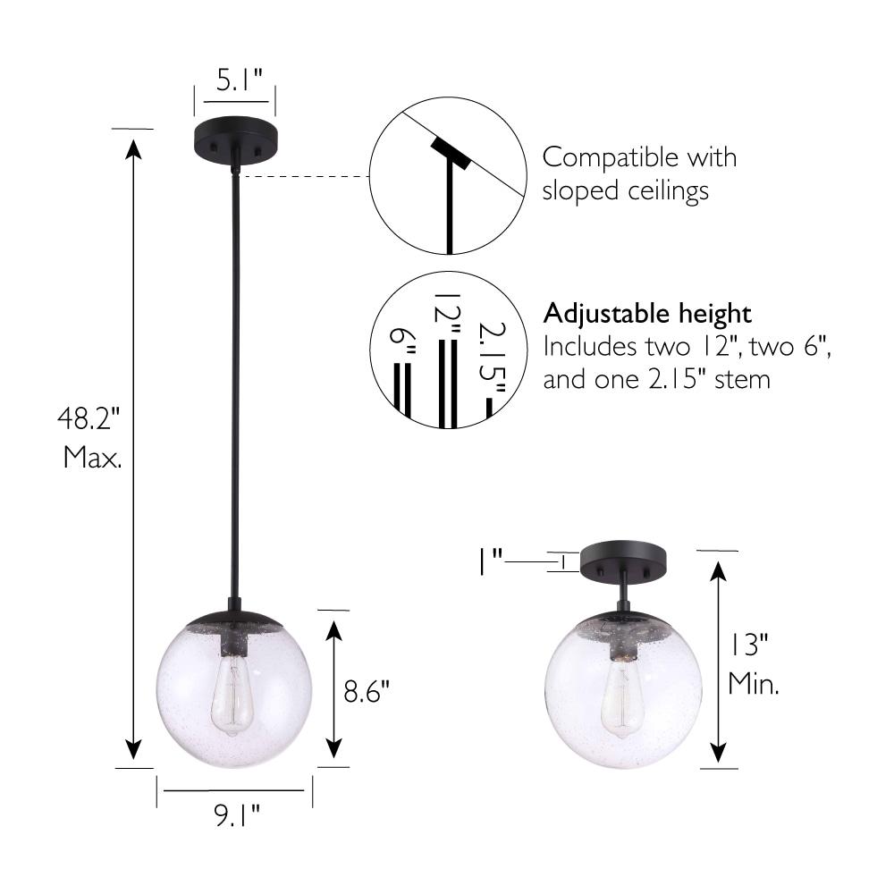 Design House  Gracelyn Pendant Light in Matte Black