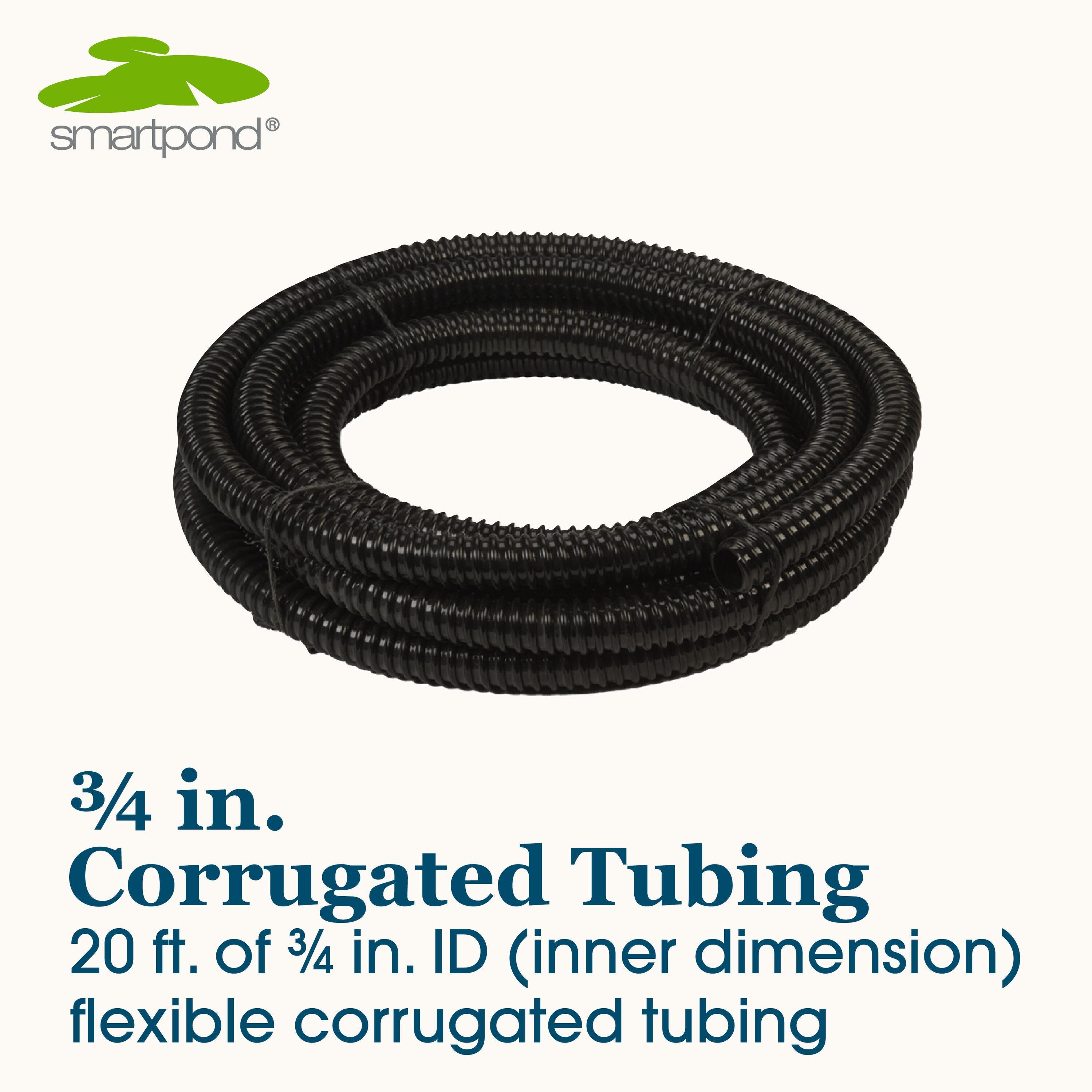 smartpond 3/4-in ID 240-in x 0.75-in x 0.75-in Black PVC Pond Tubing