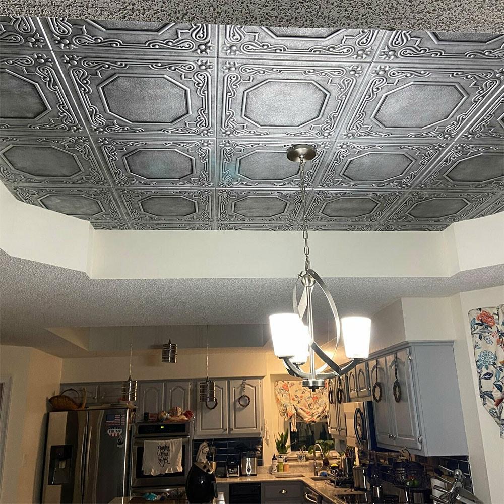 A La Maison Ceilings Topkapi Palace 1.6 ft. x 1.6 ft. Polystyrene Glue-up Ceiling Tile (Set of 8)