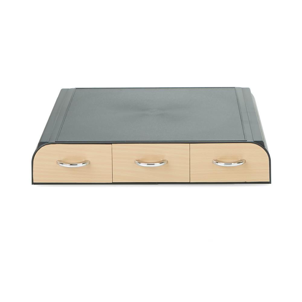 Mind Reader 36 Capacity 'Anchor' Triple Drawer Single Serve Coffee Pod Holder Drawer, Black with Brown Wood Veneer, Brown
