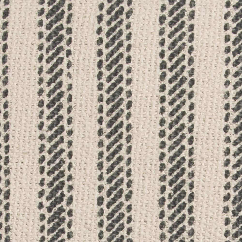 20"x20" Oversize Ticking Striped Square Throw Pillow Gray - Rizzy Home: Cotton Canvas, Indoor, Zippered, Machine Washable
