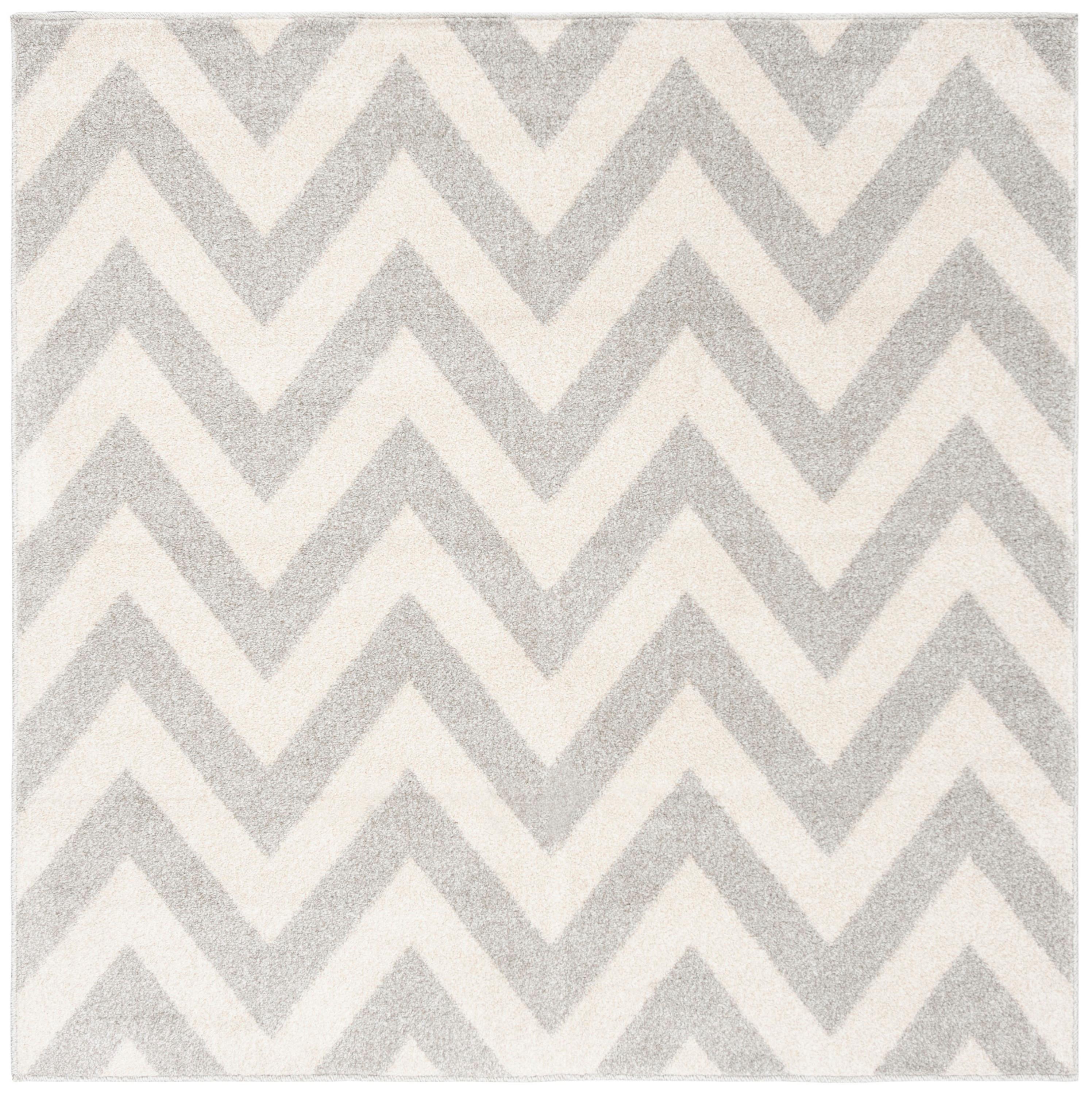 Amherst AMT419 Power Loomed Indoor Area Rug - Light Grey/Beige - 5'x5' - Safavieh