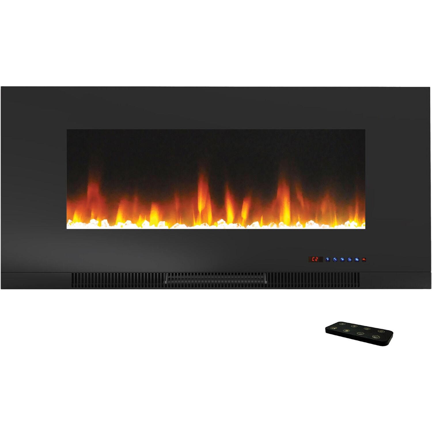 Cambridge Cambridge Wall Mount Electric Fireplace Heater with Remote Control for Indoor Use in Living Room, Bedroom, Home Office