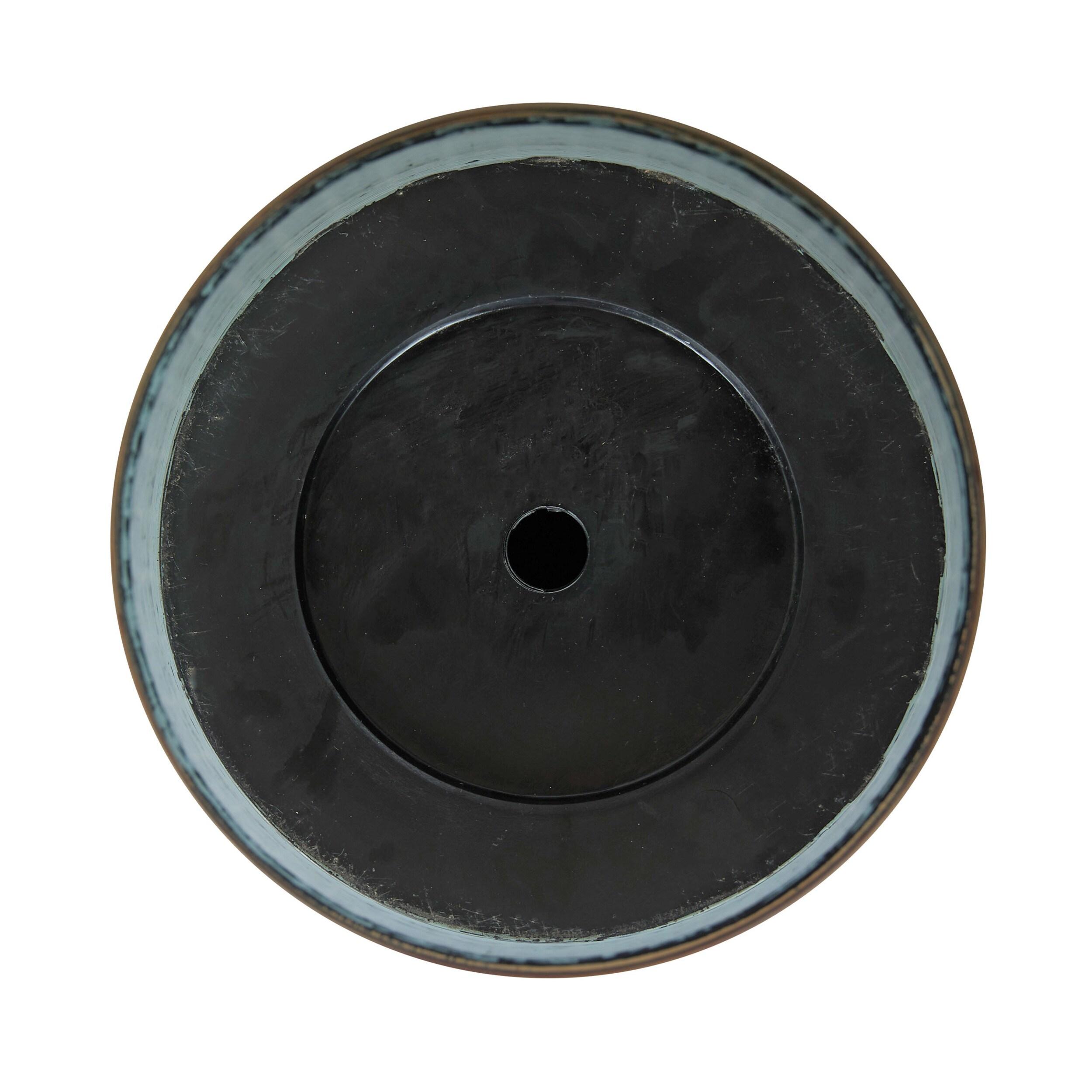 Alpine Corporation Large Woven Style Indoor Outdoor Planter with Drainage Hole Gray/Tan 12"x12"x12"