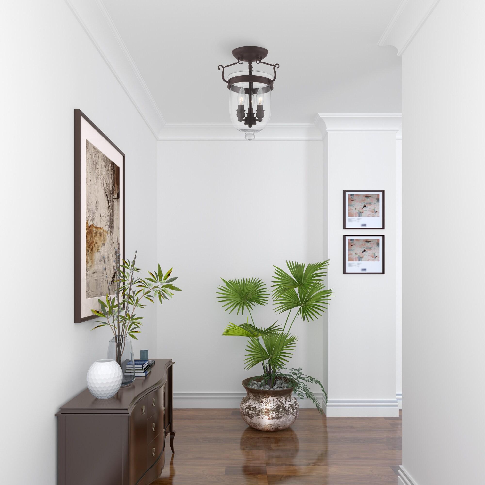 Livex Lighting Jefferson 3 - Light Flush Mount in  Bronze