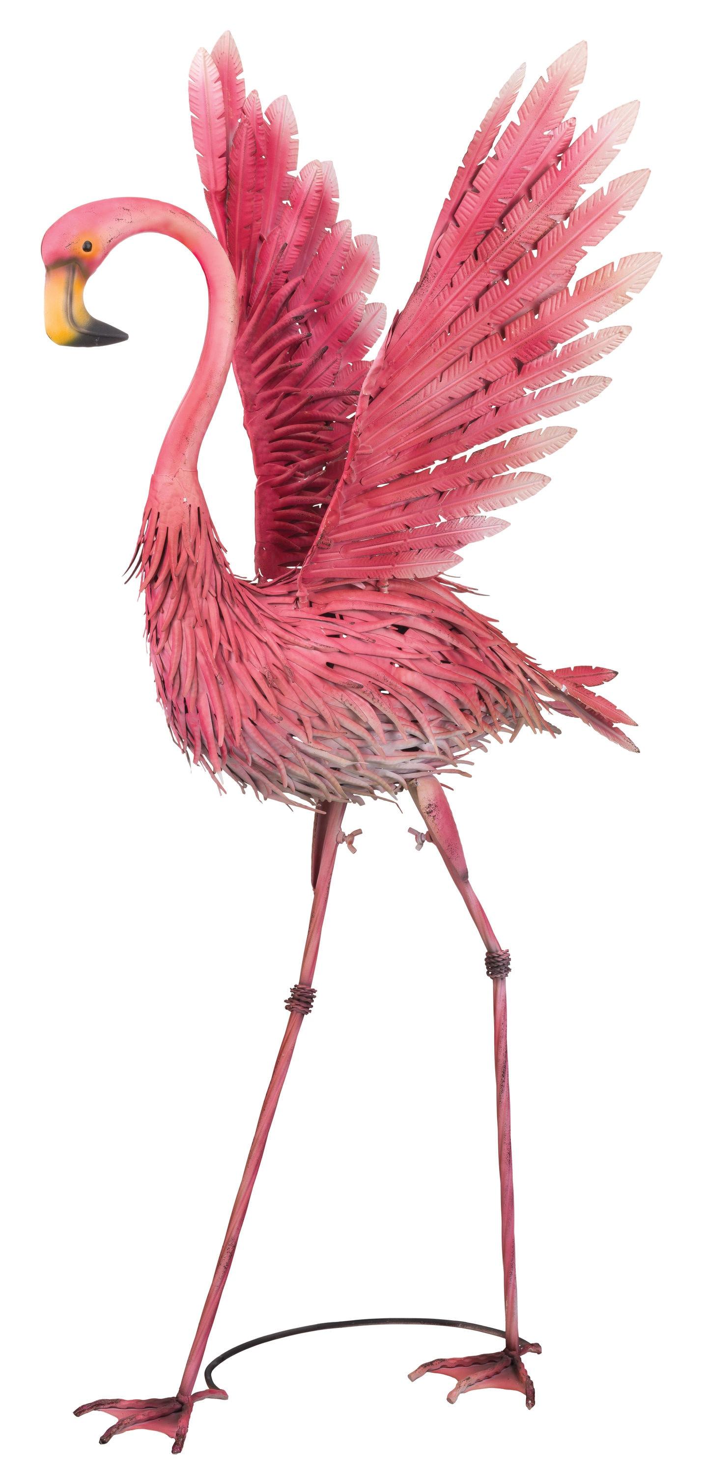 Regal Art & Gift Pink Metal 46 in. H Flamingo Statue