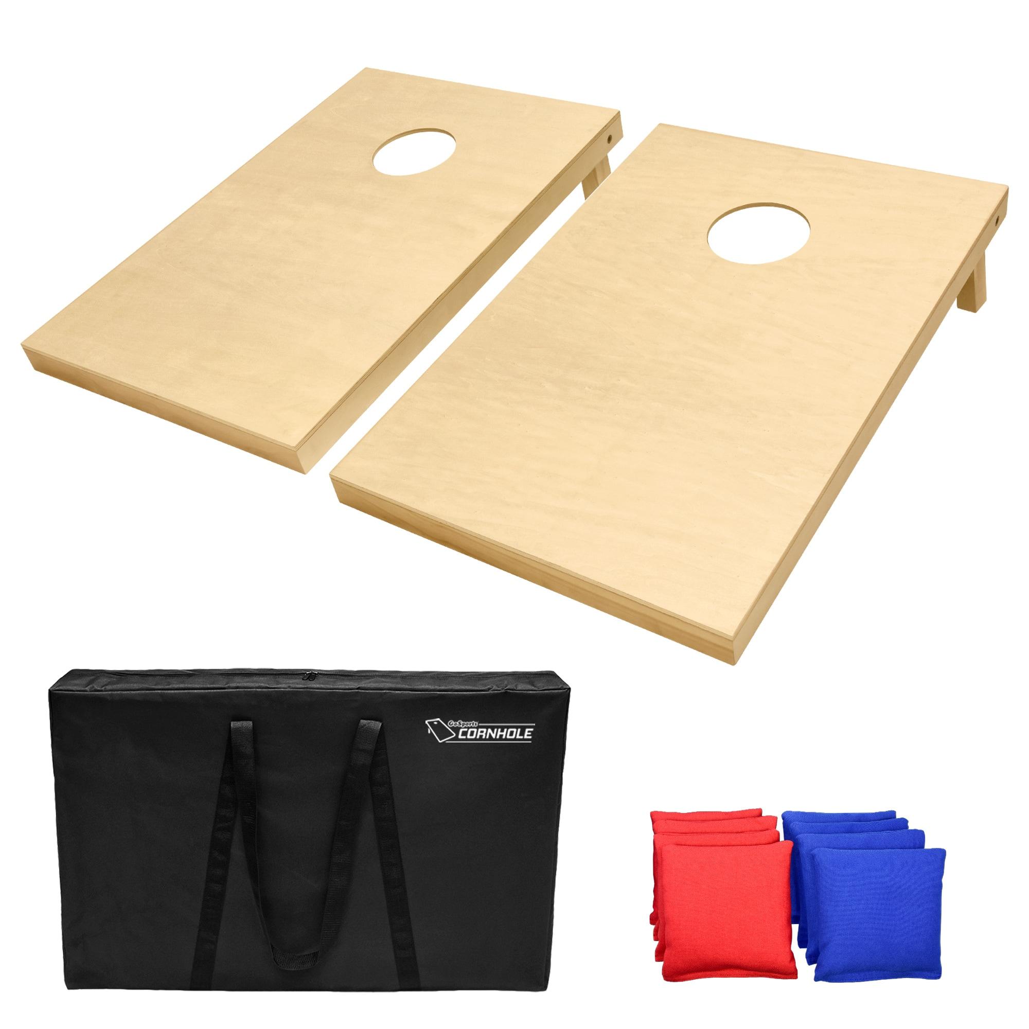 GoSports Tailgate Size Solid Wood Premium Cornhole Set