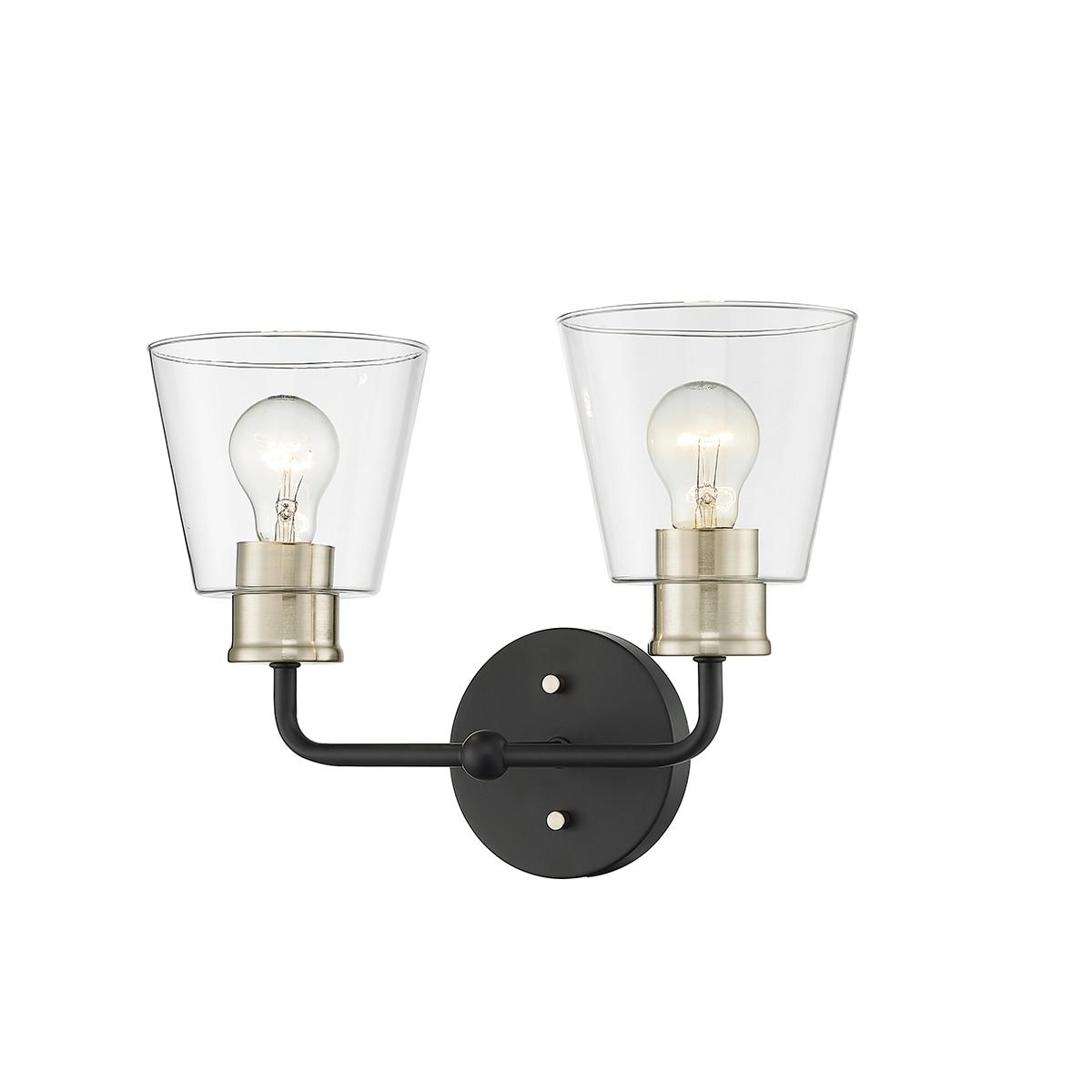 Millennium Lighting Cameron 2 - Light Vanity in  Matte Black/Modern Gold