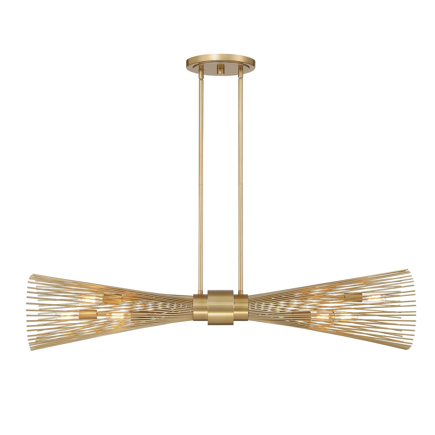 Savoy House Longfellow 6 - Light Chandelier in  Burnished Brass