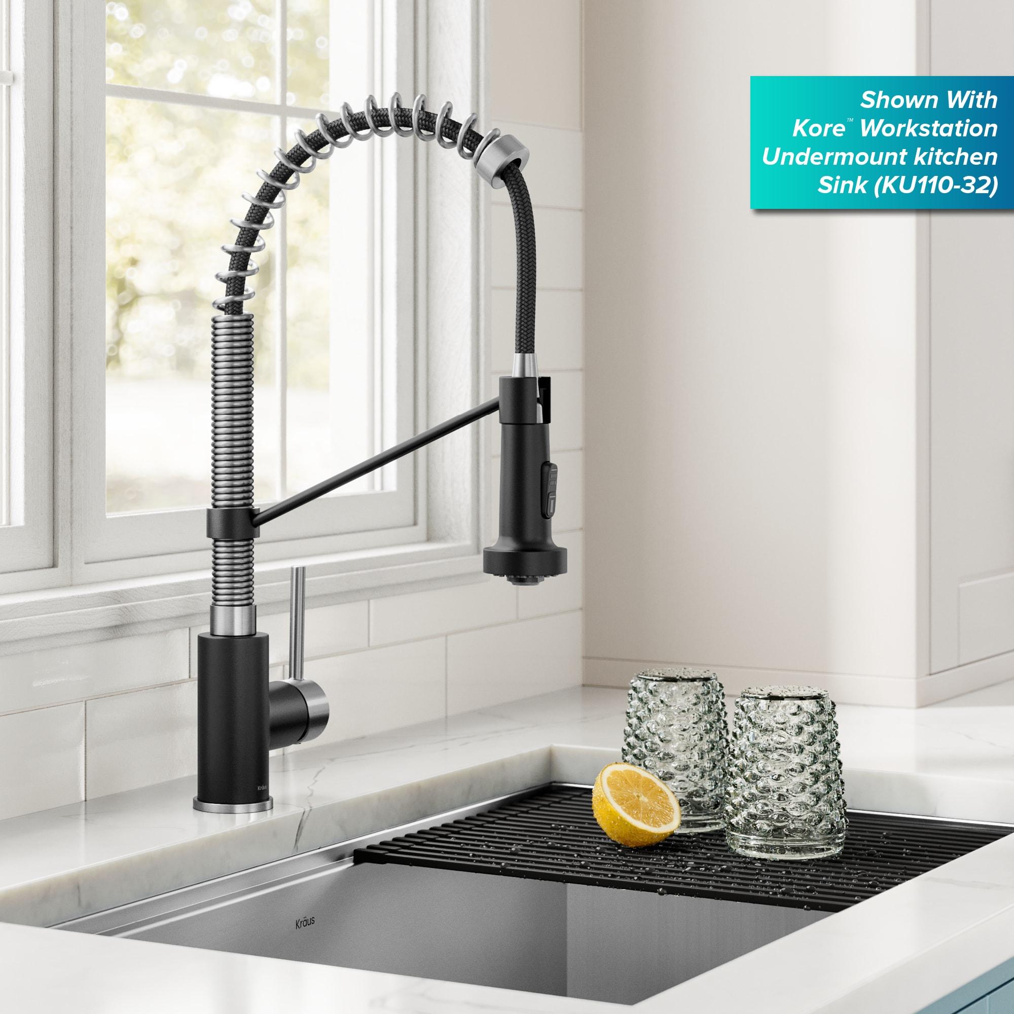 KRAUS Bolden Commercial Style 2-Function Single Handle Pull Down Kitchen Faucet