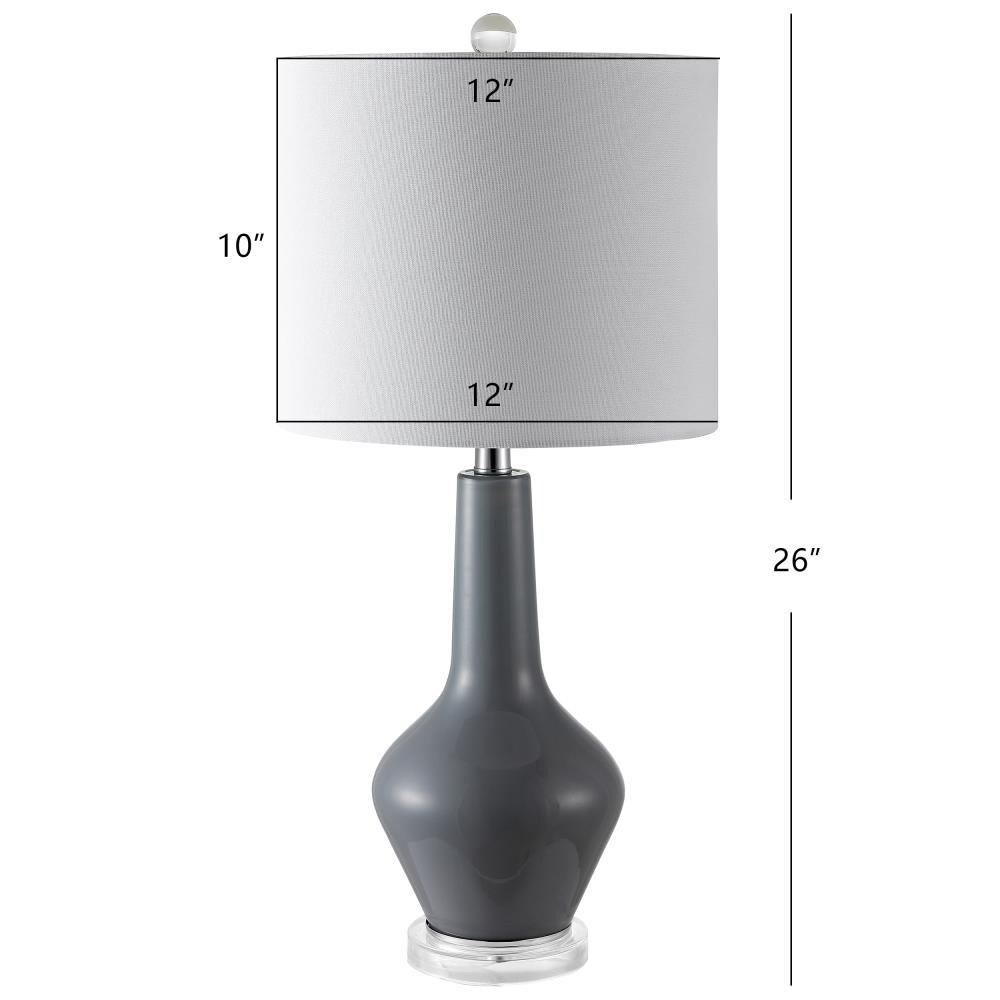 Velor Table Lamp (Set of 2) - Smoked Grey Glass - Safavieh.