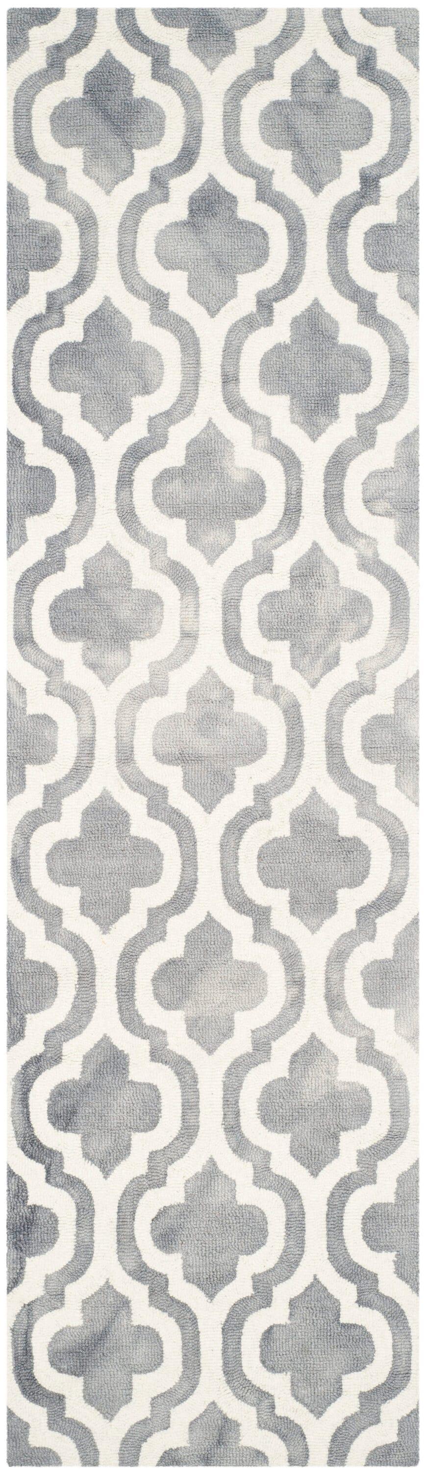 Dip Dye DDY537 Hand Tufted Indoor Runner - Grey/Ivory - 2'3"x12' - Safavieh