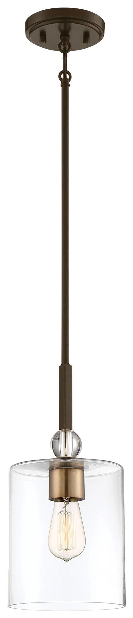 Minka Lavery 3089-416 Studio 5 7" Pendant Light in Painted Bronze with Natural Brush