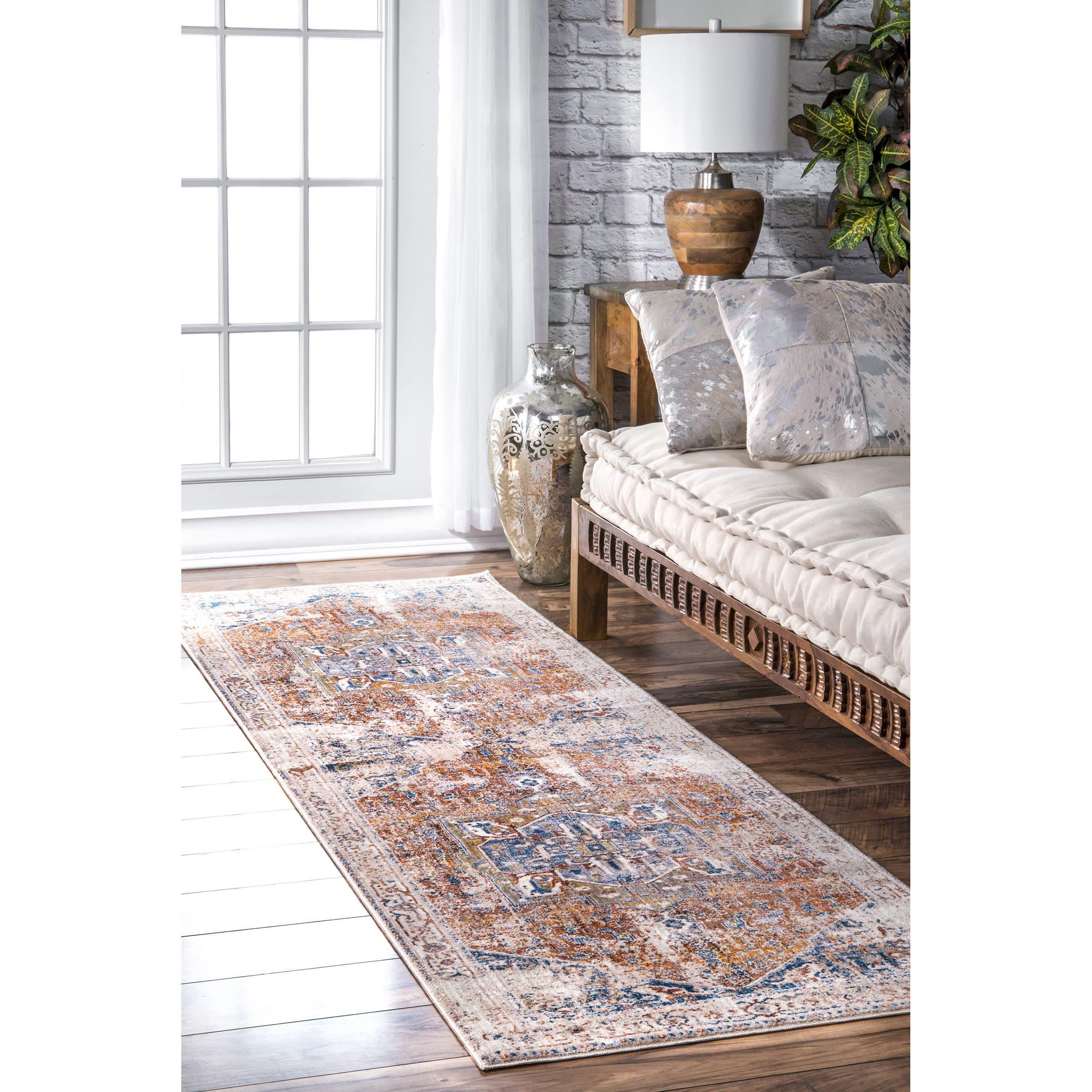 Nuloom Harriet Oriental/Persian 2x6 Runner Indoor Area Rug for Living Room Bedroom Dining Room Entryway Hallway Kitchen, Ivory/Multicolor