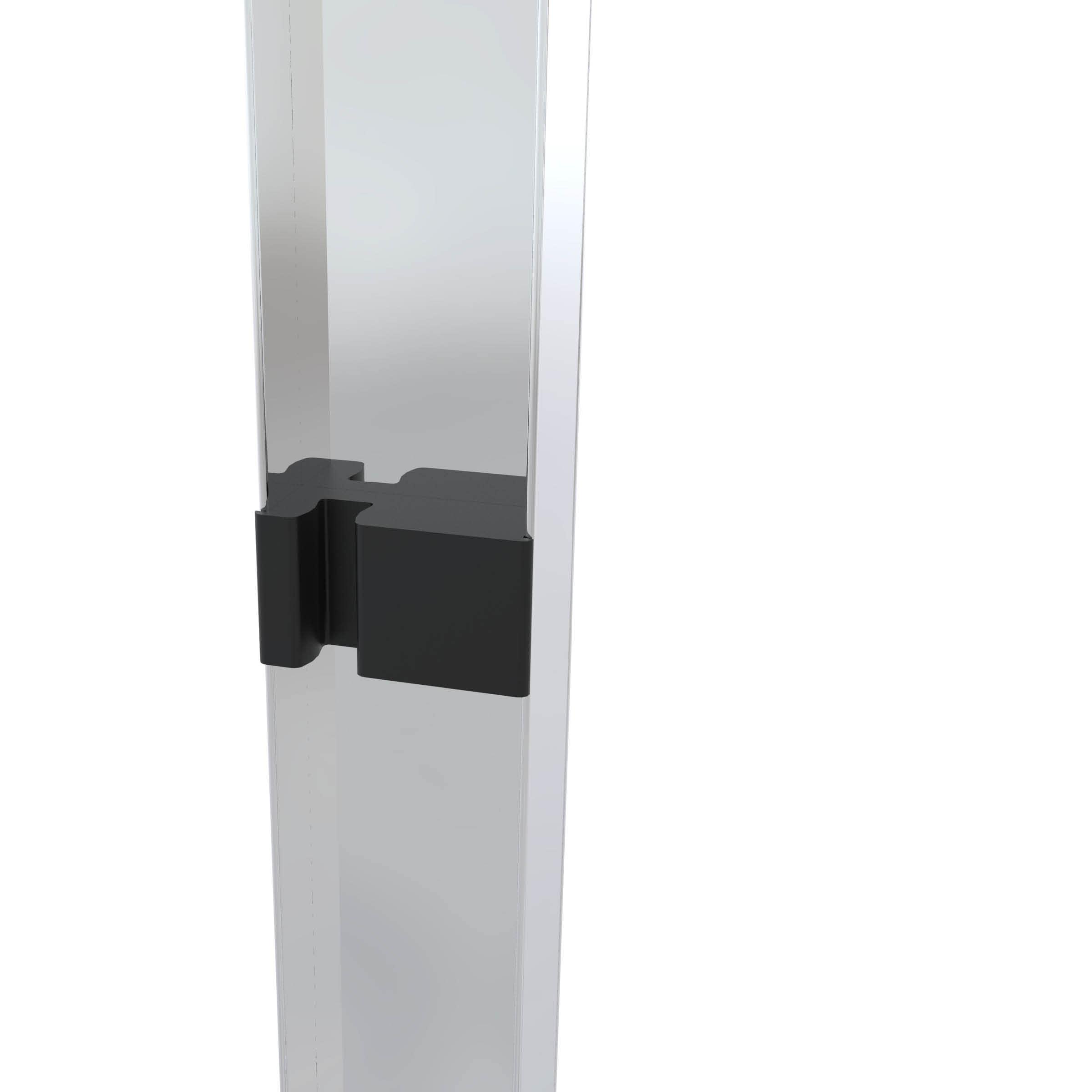 Classic Chrome Semi-Frameless Sliding Shower Door with Clear Glass