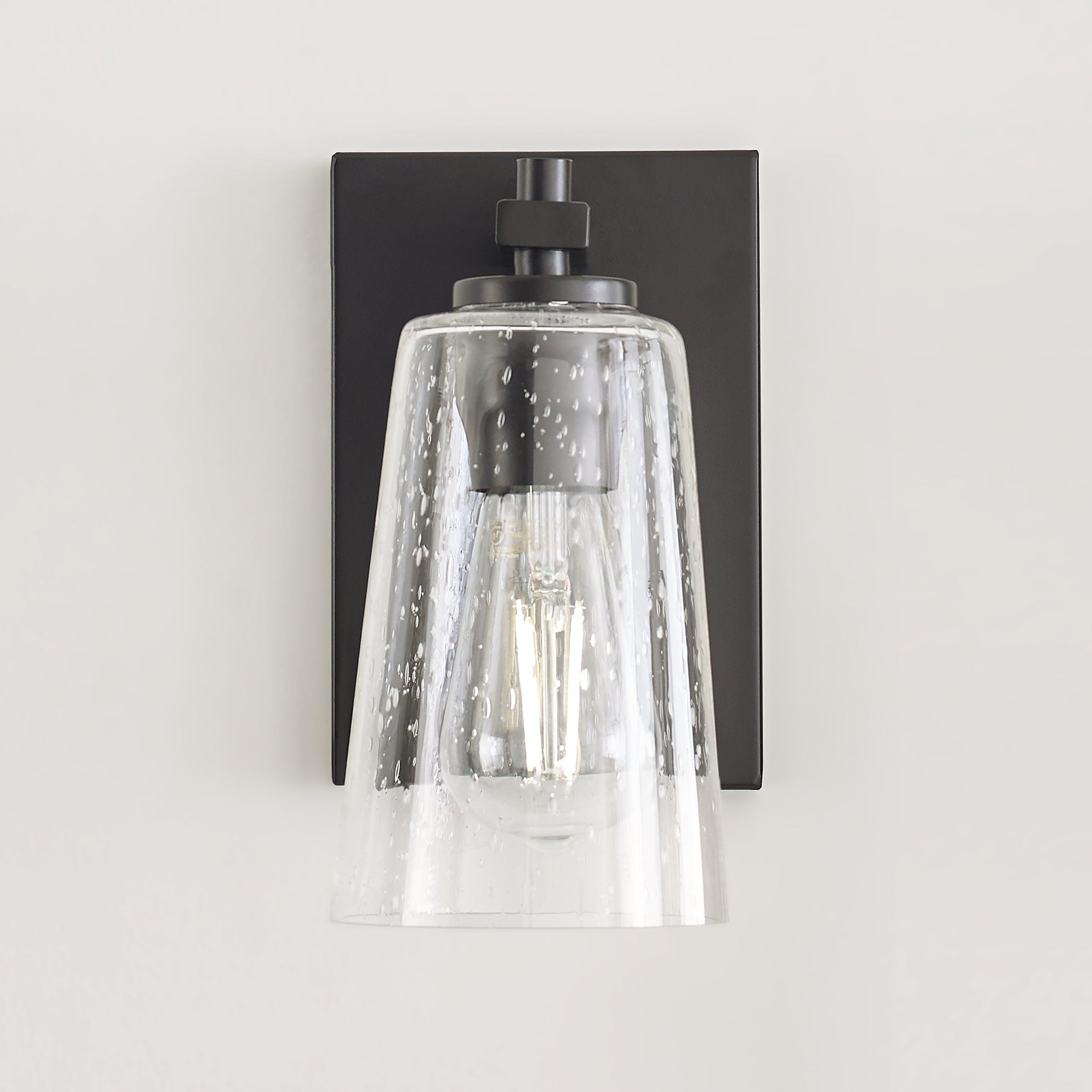 Mercer Seeded Glass 1-Light Sconce in Oil Rubbed Bronze