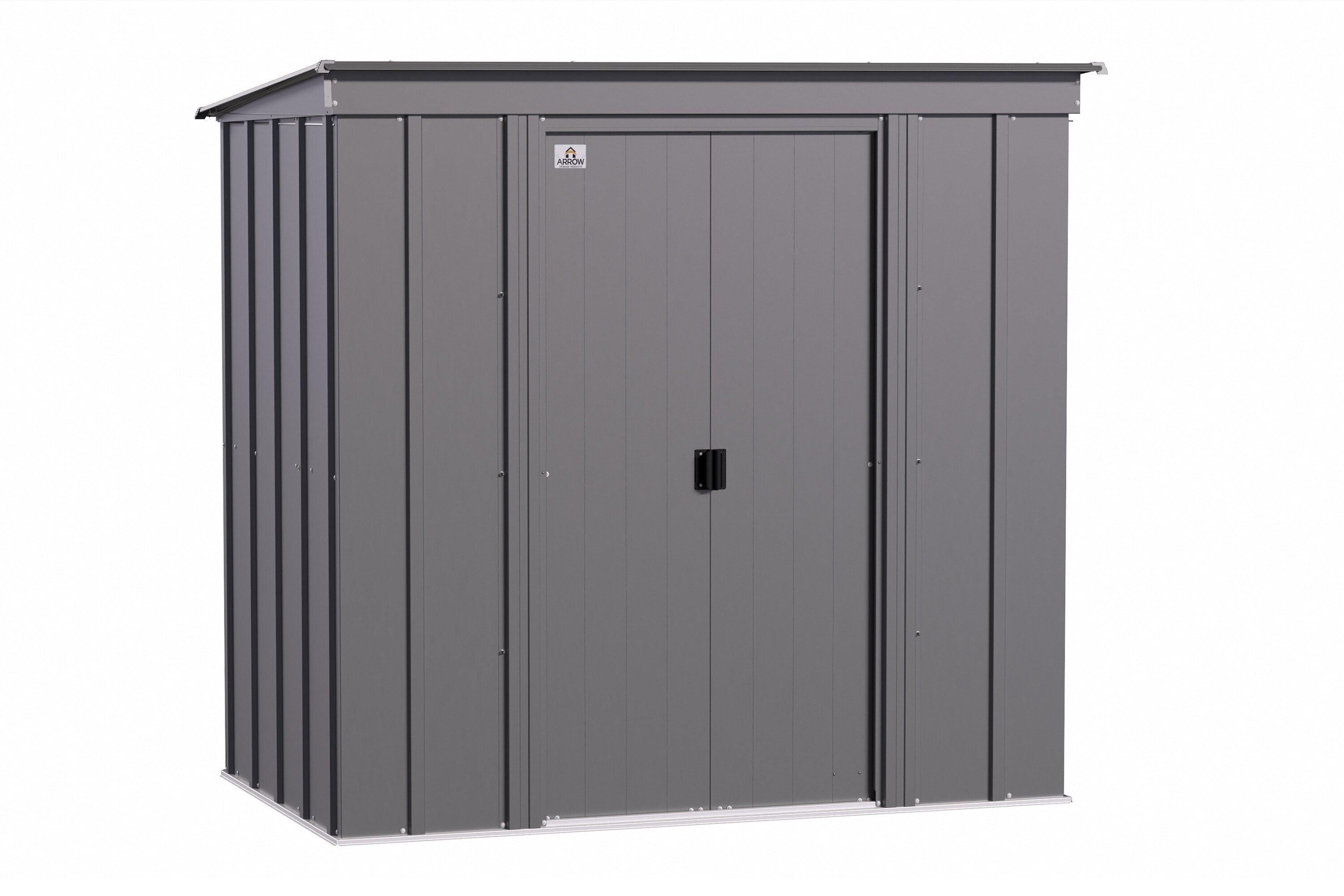 6 ft. W x 4 ft. D Steel Vertical Storage Shed