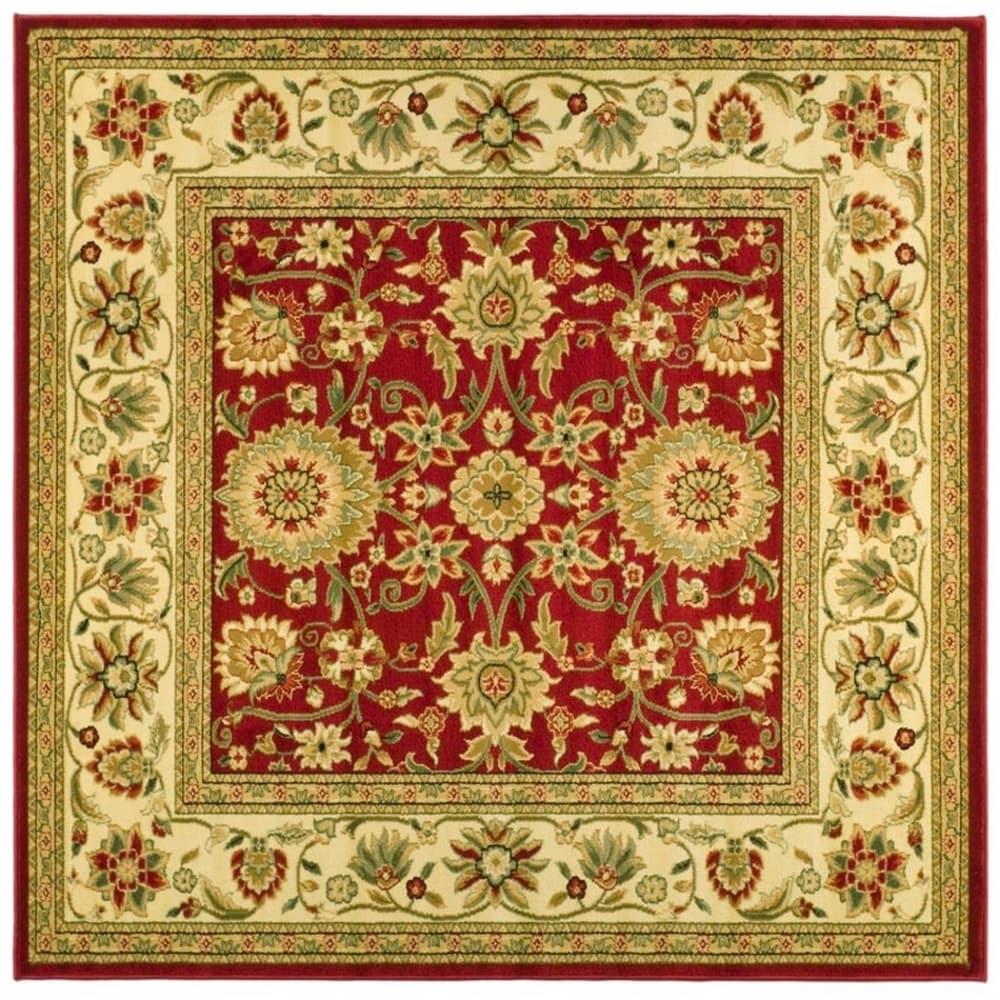 Lyndhurst LNH212 Power Loomed Area Rug - Red/Ivory - 8'x8' - Safavieh