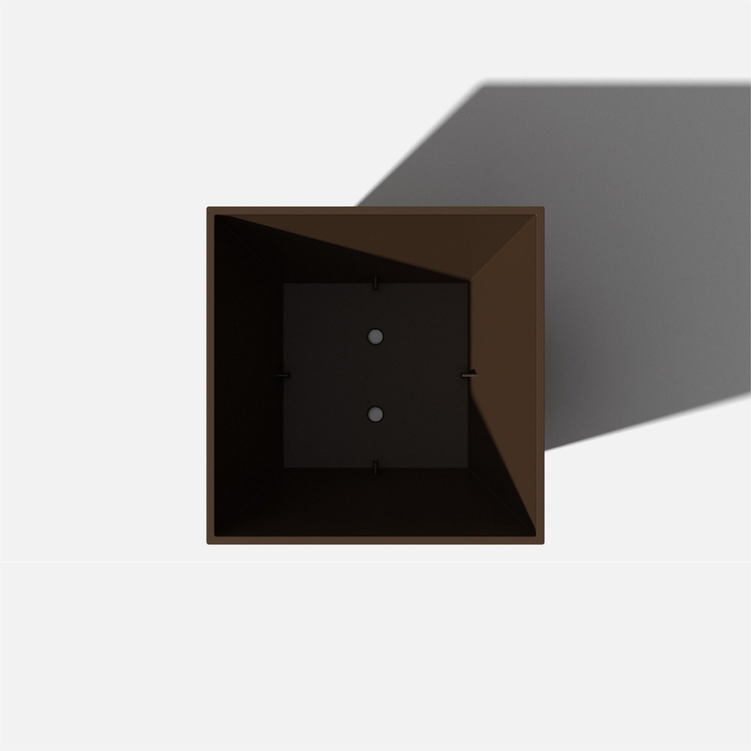 Veradek Pure Series Nobleton 18" Plastic Planter - Espresso