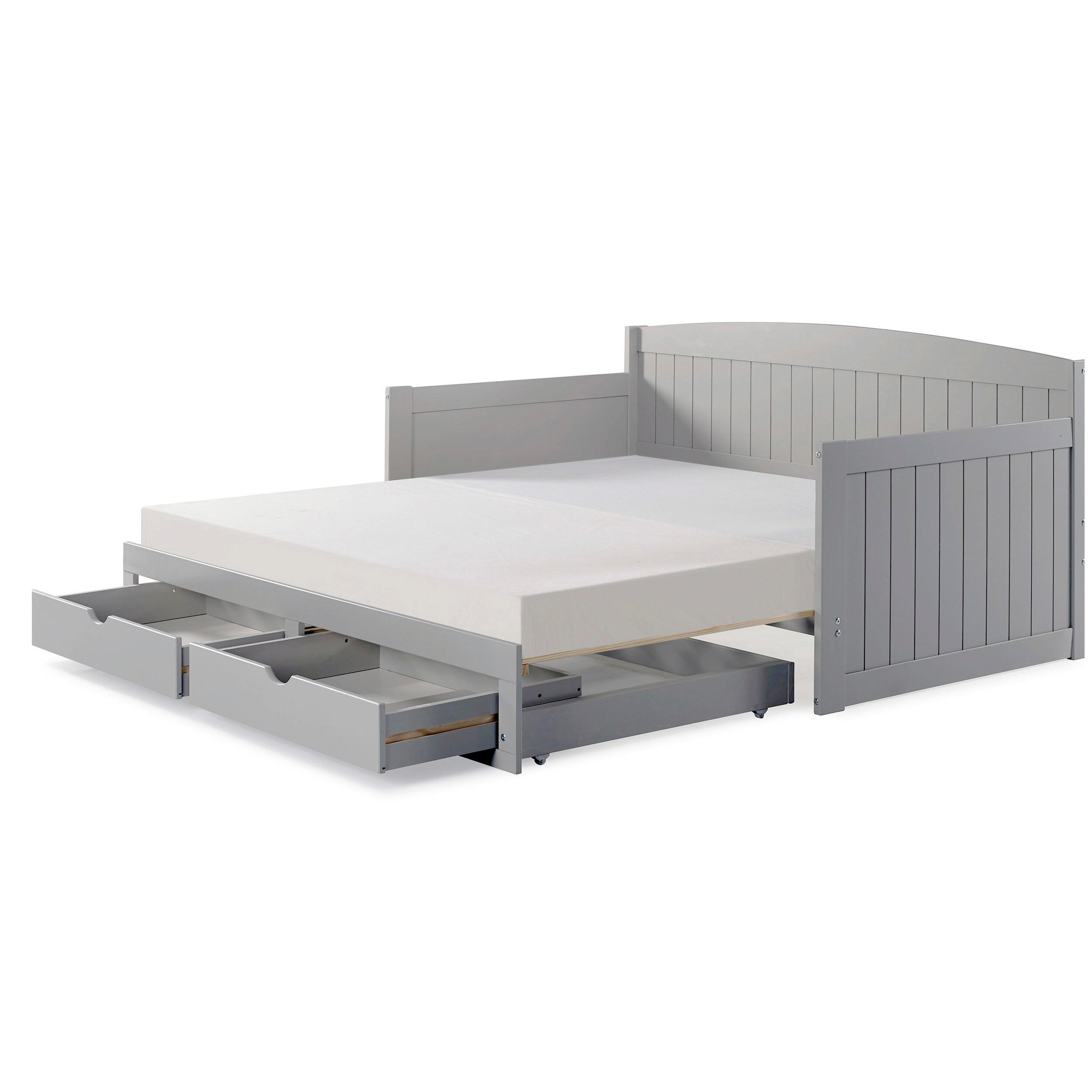 Alaterre Furniture King Harmony Kids' Daybed with Conversion Dove Gray
