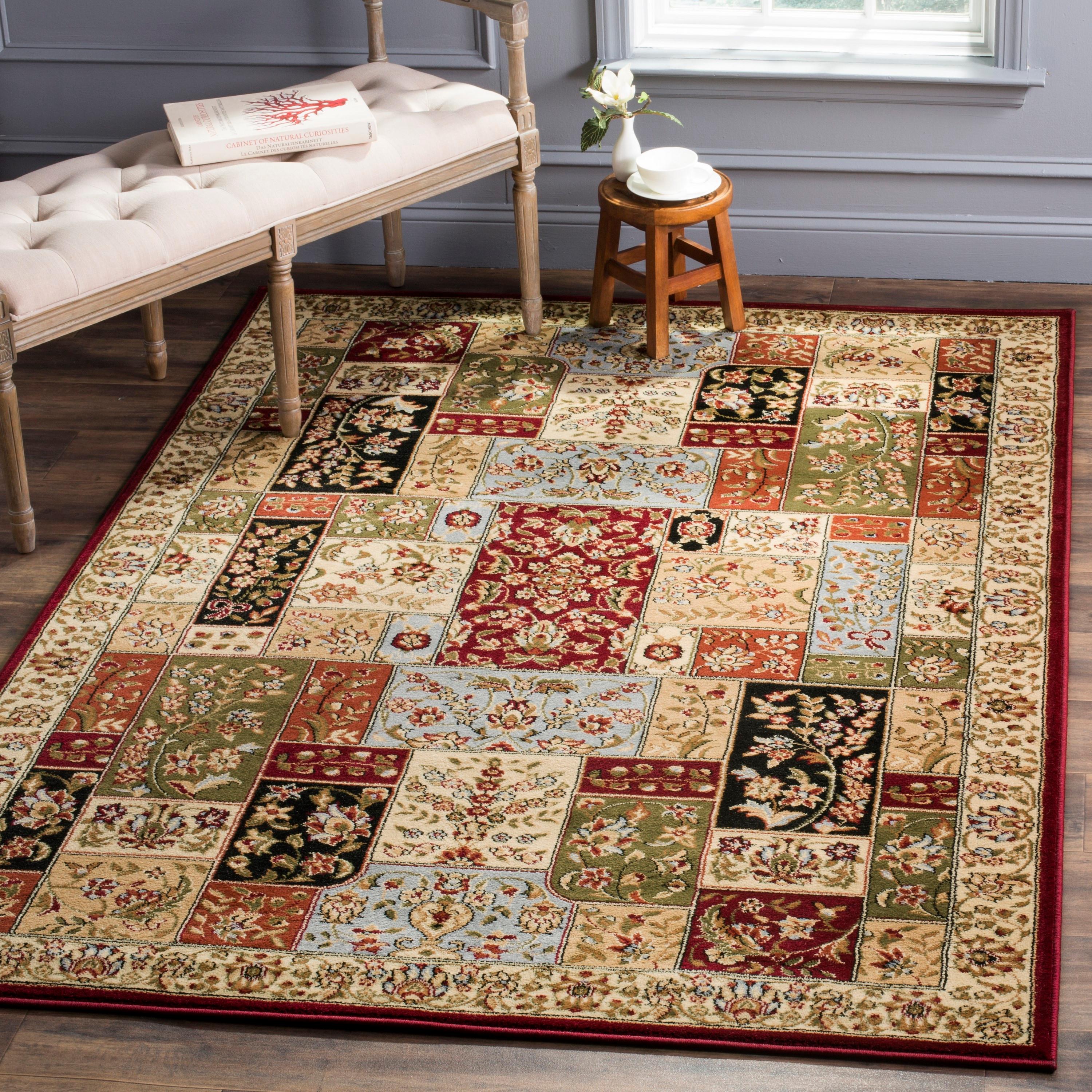 Lyndhurst LNH318 Power Loomed Accent Rug - Multi/Ivory - 3'3"x5'3" - Safavieh.