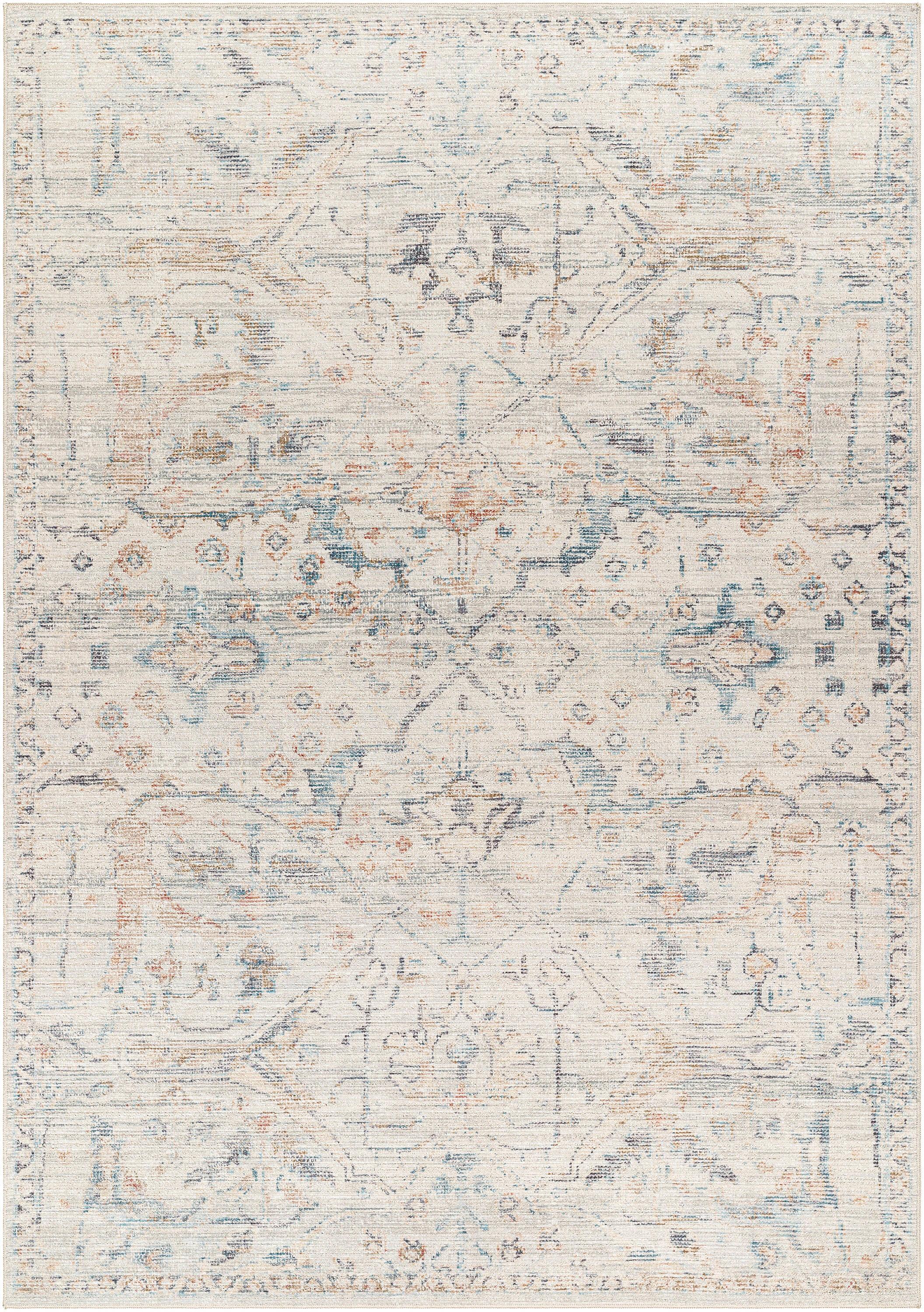 Becki Owens x Livabliss Vintage Traditional Oriental Boho Cream Area Rug
