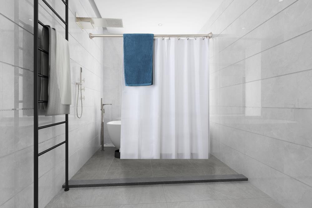 72'' Straight Tension Shower Curtain Rod & Hook Set