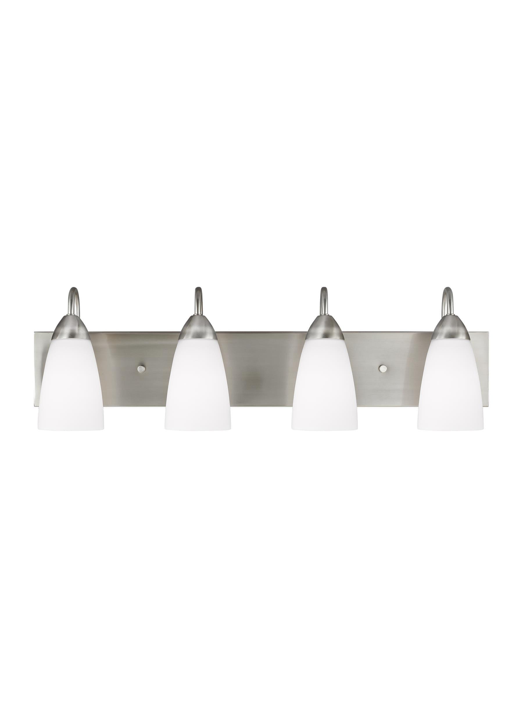Generation Lighting Seville 28.375-in 4 -Light Brushed Nickel Traditional Vanity light