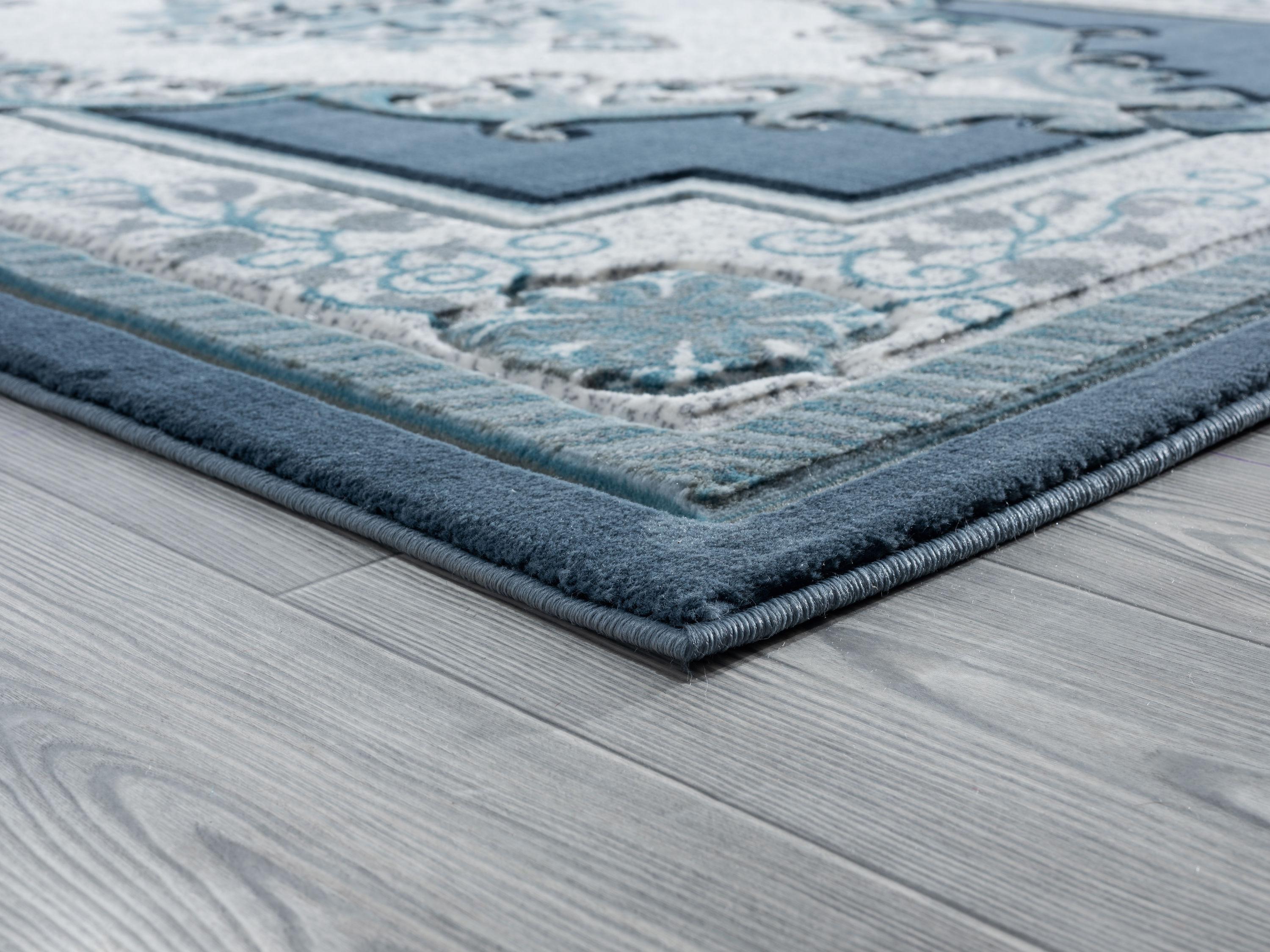 Designer Home Swan Area Rug 2050 10563 Fallon Aqua Medallion Curls 7' 10" x 10' 6" Rectangle