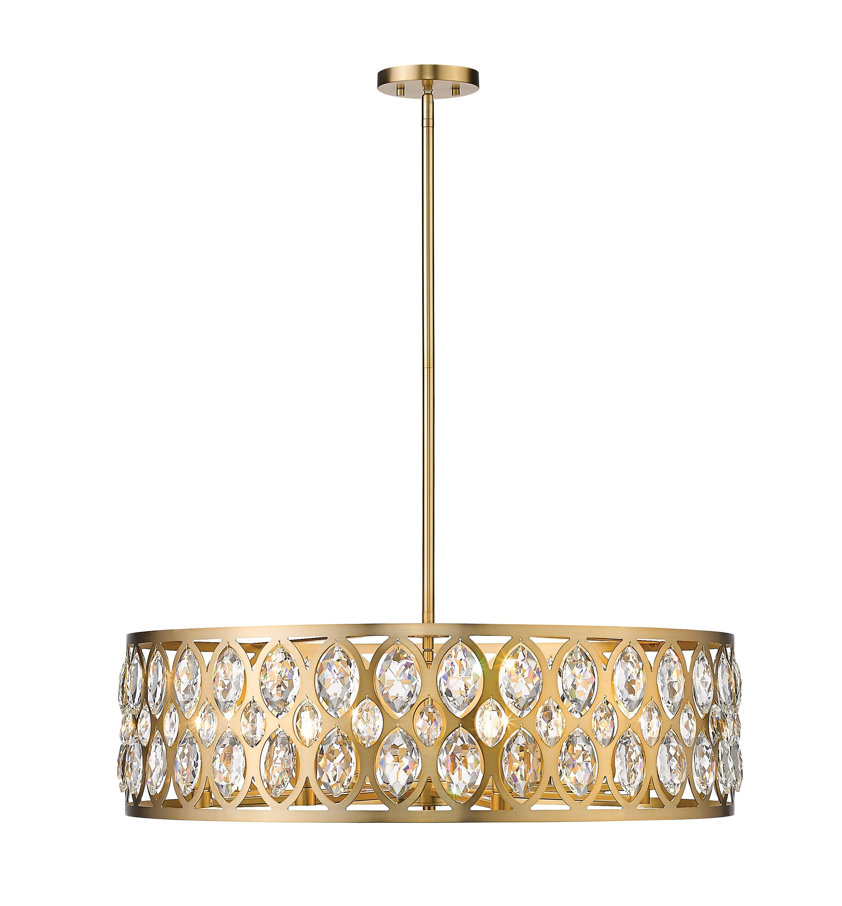 Z-Lite Dealey 8 - Light Chandelier in  Heirloom Brass