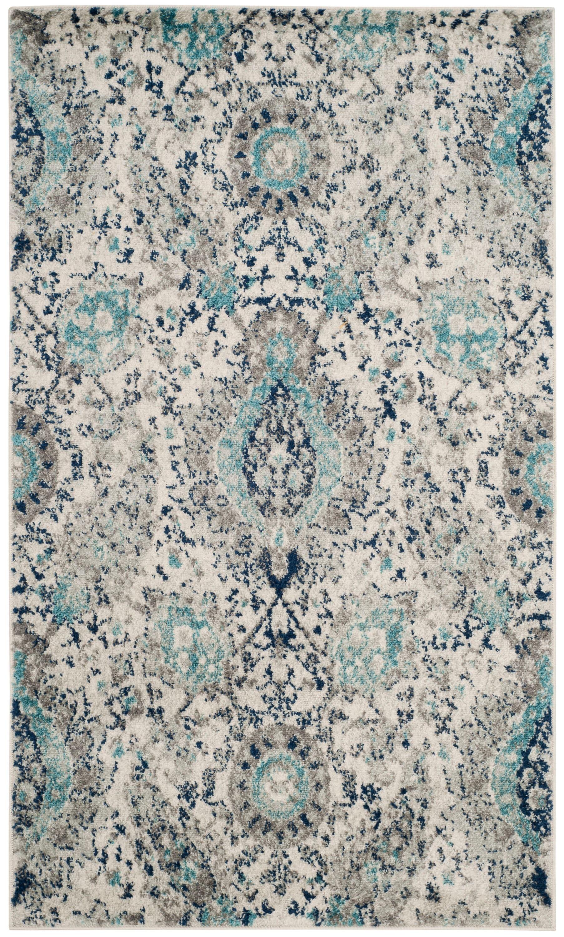 Madison MAD600 Power Loomed Indoor Accent Rug - Cream/Light Grey - 3'x5' - Safavieh