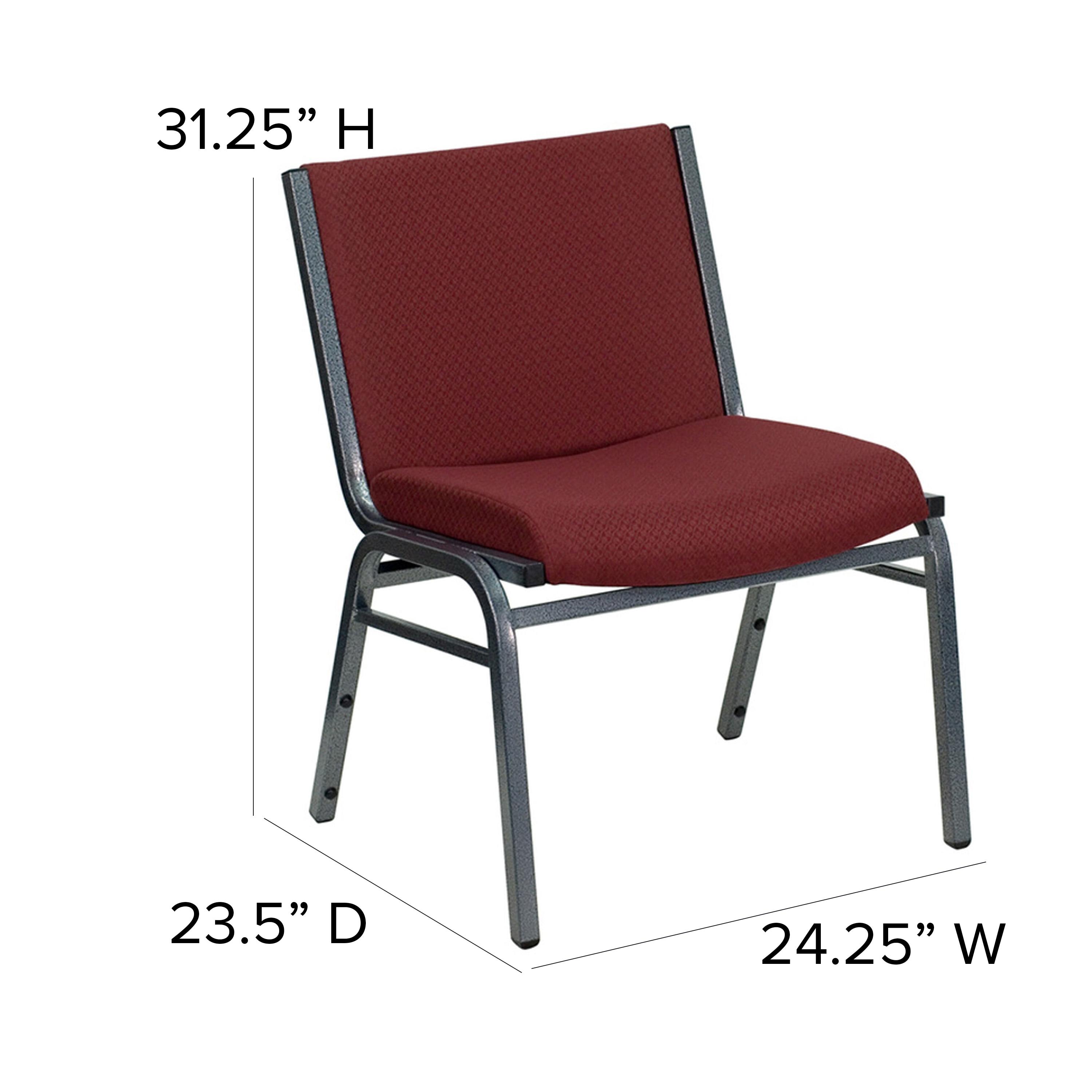 Flash Furniture HERCULES Series Big & Tall 1000 lb. Rated Burgundy Fabric Stack Chair