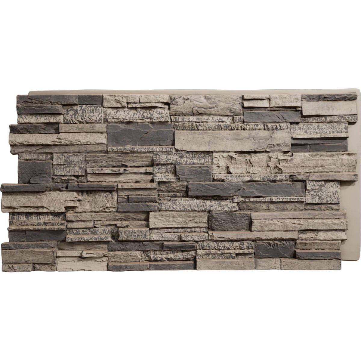 Cascade Stacked Faux Stone 24.75" x 48.625" Wall Paneling