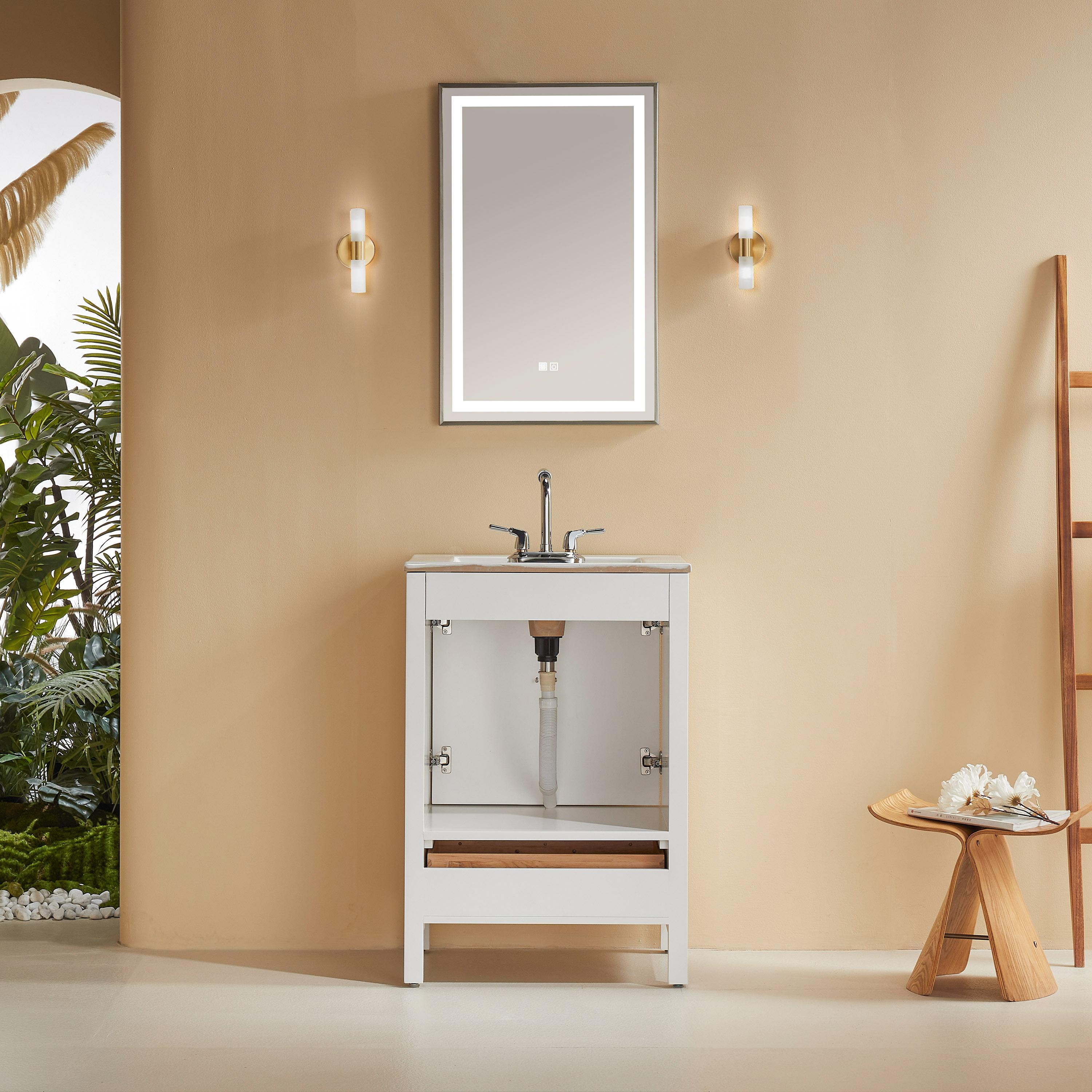 Rongeng Fully Assembled 24'' Freestanding Single Bathroom Vanity with Top