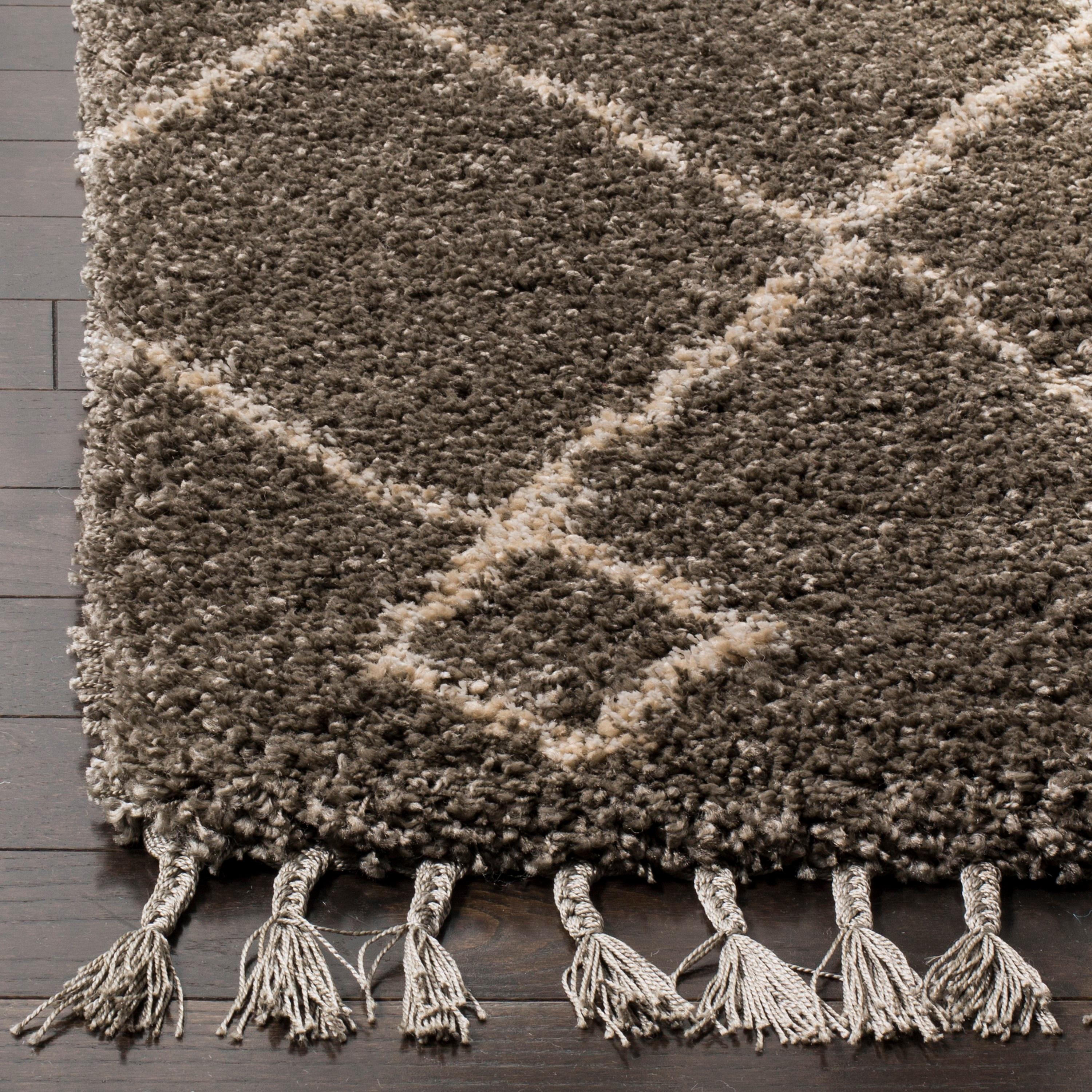 Safavieh Moroccan Fringe Shag Rug Collection Geometric Glam Runner Rug