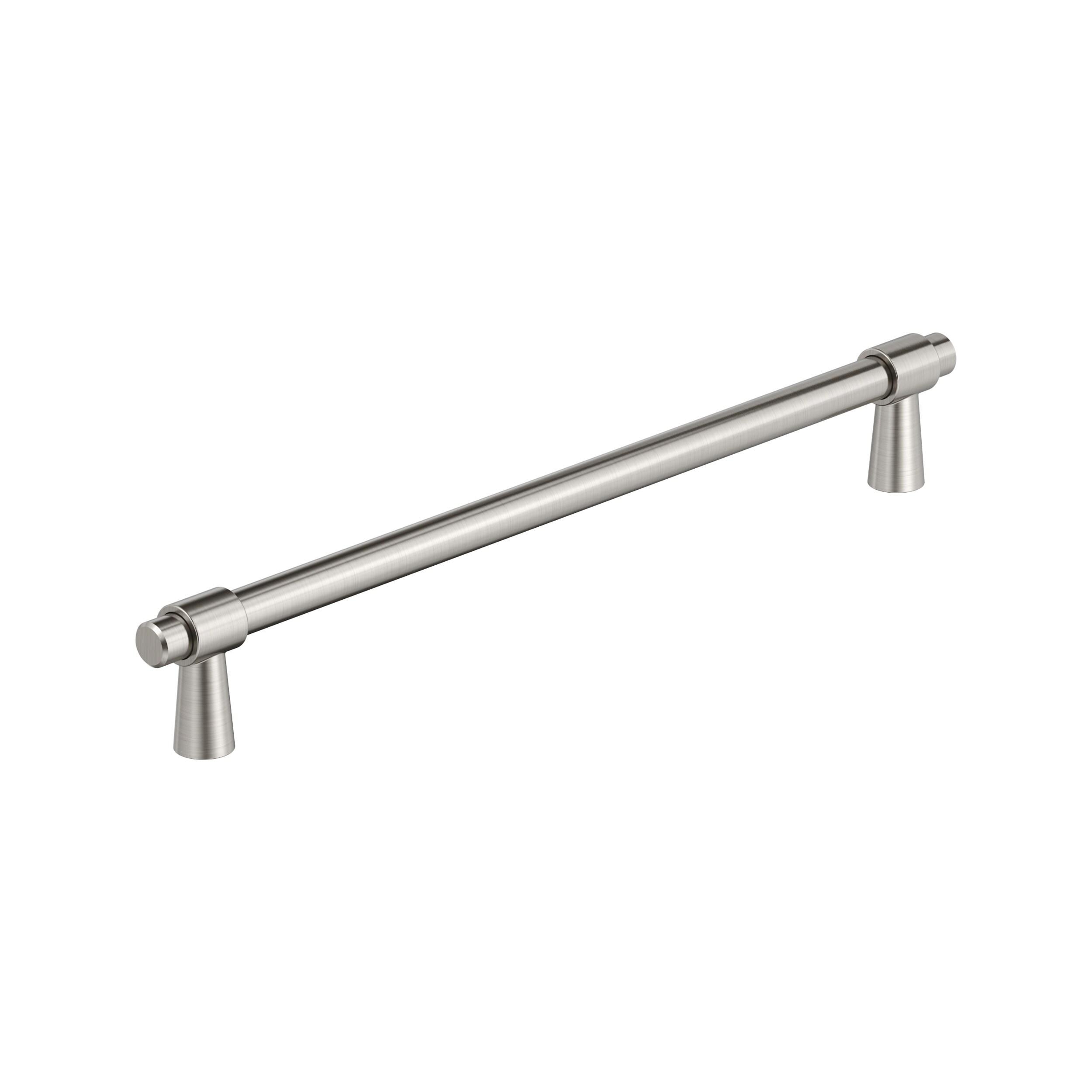 Amerock Destine 10-1/16 inch (256mm) Center-to-Center Satin Nickel Cabinet Pull