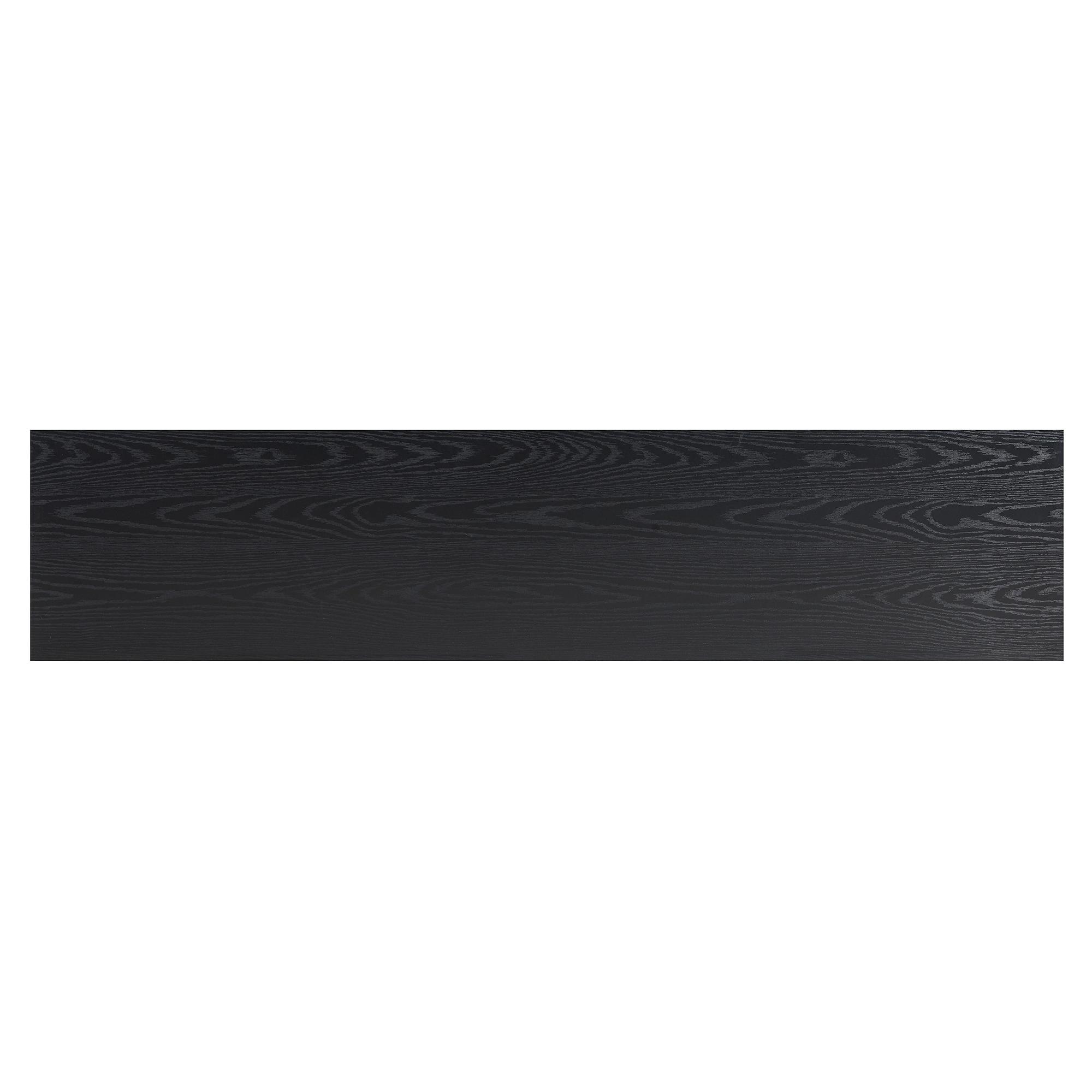 Evelyn&Zoe Hanson Rectangular TV Stand for TV's up to 75", Black Grain