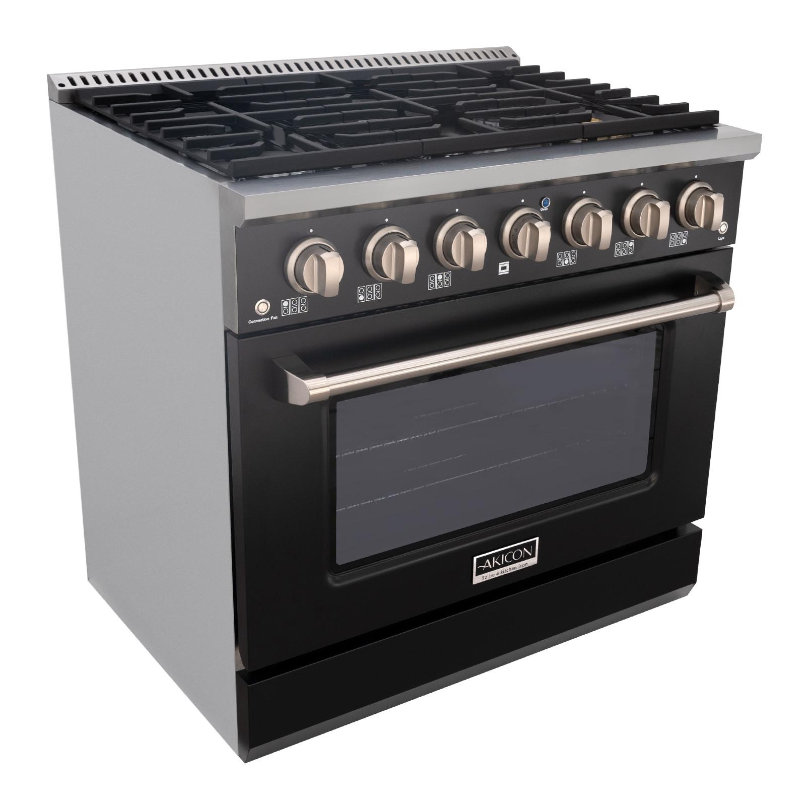 Akicon 36" 5.2 Cubic Feet Smart Natural Gas Range with 6 Burners