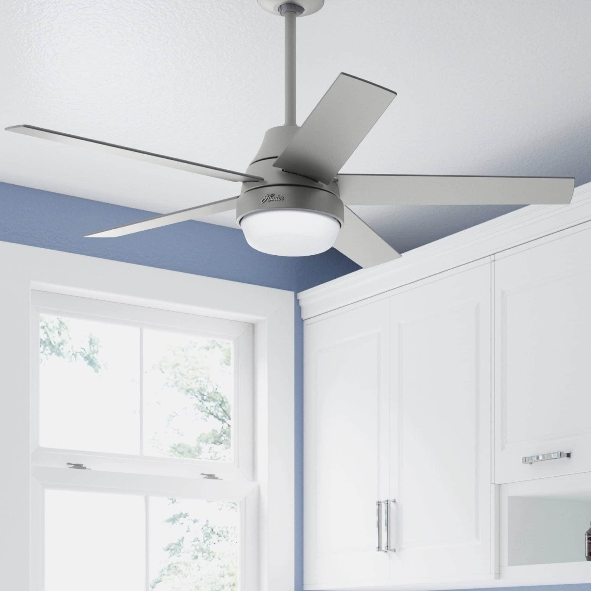 52" Aerodyne 5 - Blade Smart Standard Ceiling Fan with Lights and Remote
