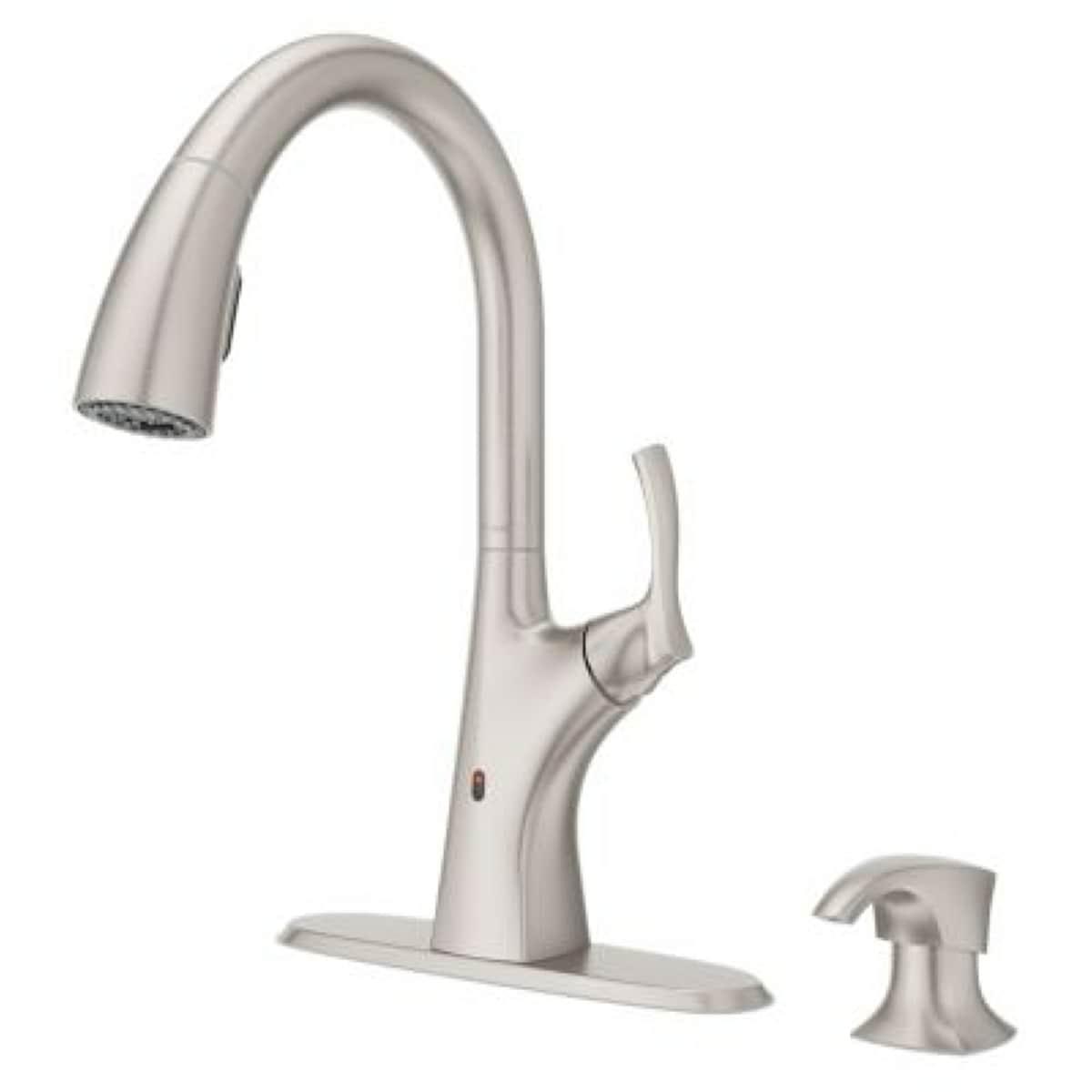 Pull Down Touchless Single Handle Kitchen Faucet with Side Spray