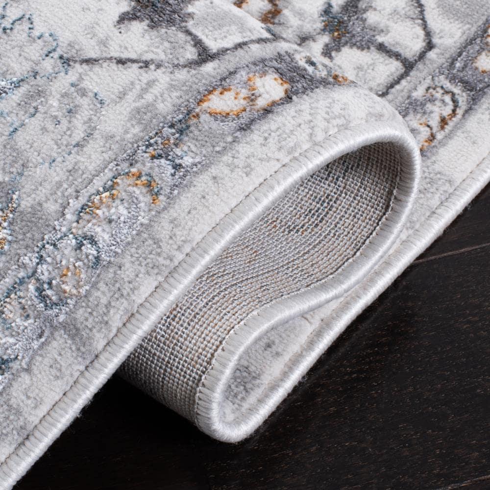 Isabella ISA936 Power Loomed Area Rug - Light Grey/Grey - 4'x6' - Safavieh.