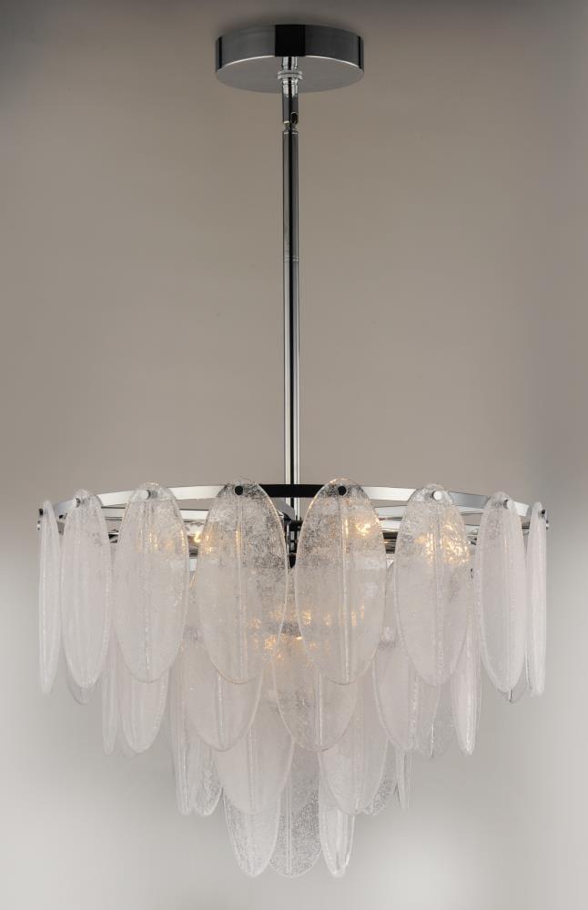Glacier Elegance Chrome and Crystal 9-Light Chandelier