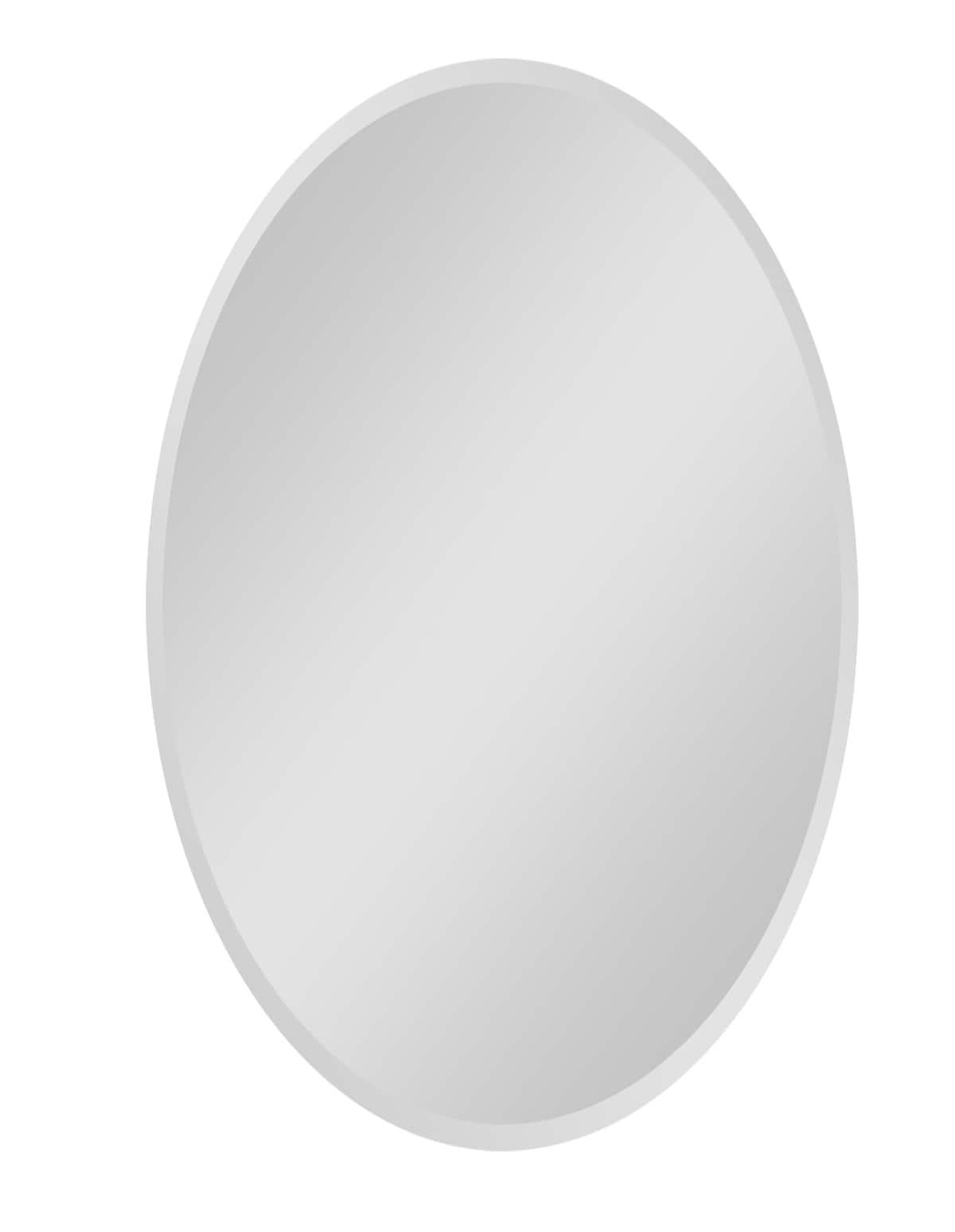 Large Oval 24" x 36" Frameless Beveled Bathroom Vanity Mirror