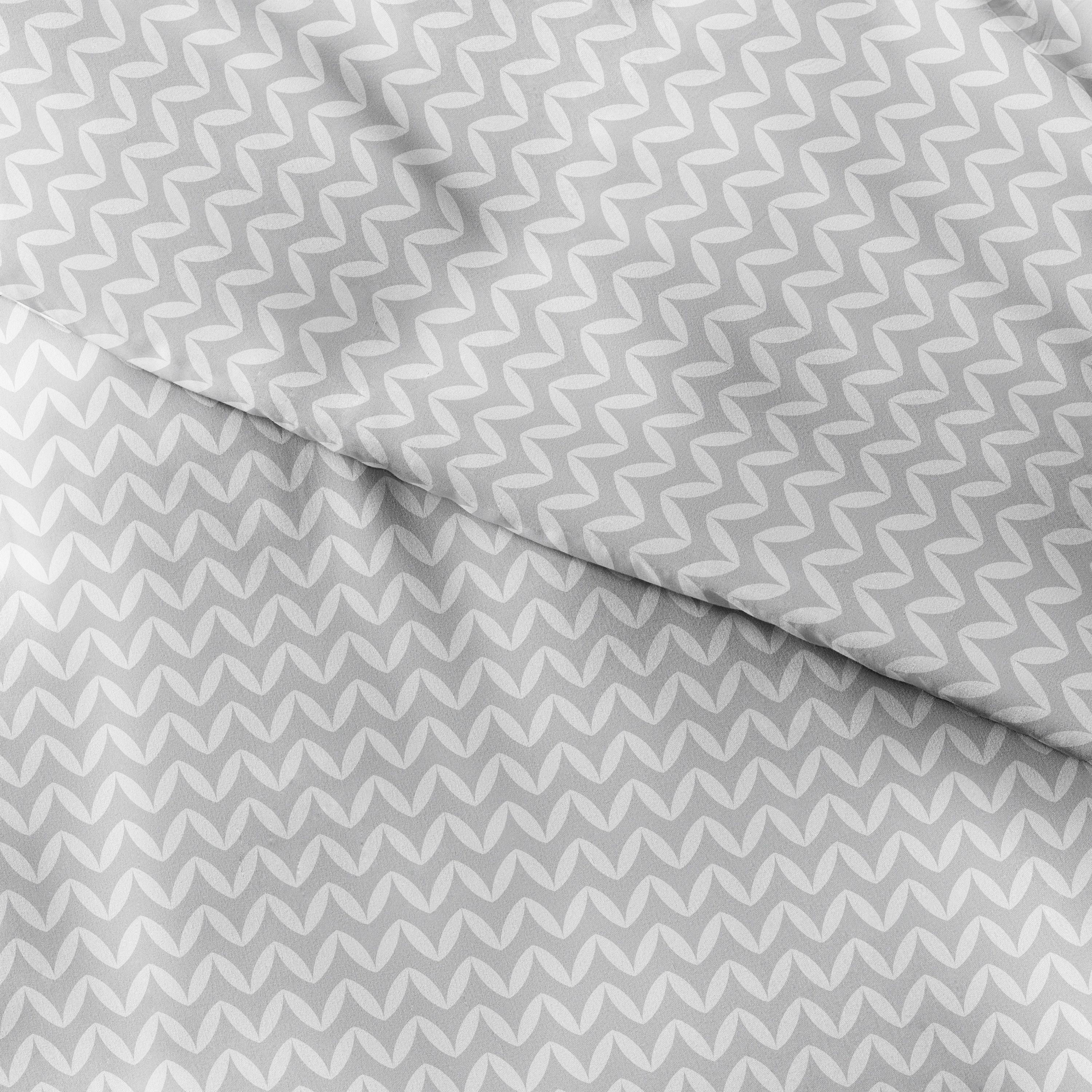 Simply Soft™ Puffed Chevron Pattern Duvet Cover Set