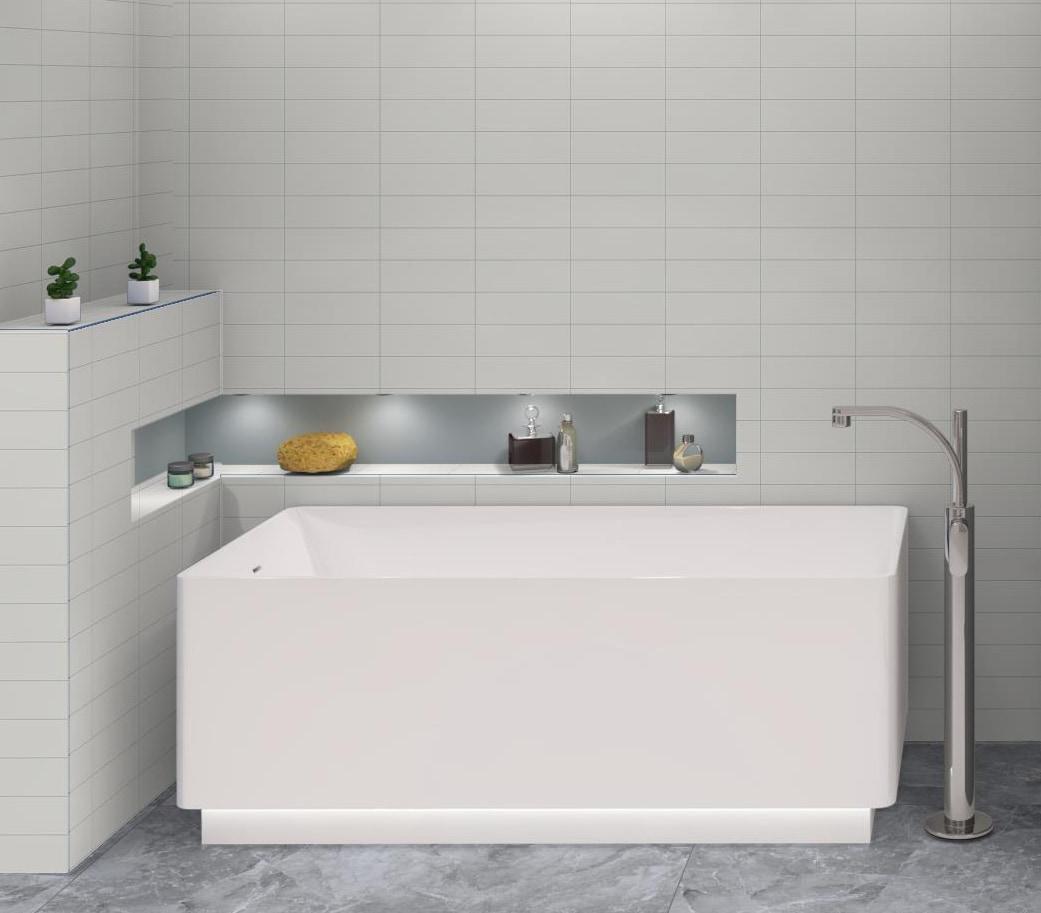 Gullivan Opaque White 3-in. x 9-in. Subway Matte Porcelain Wall Tile