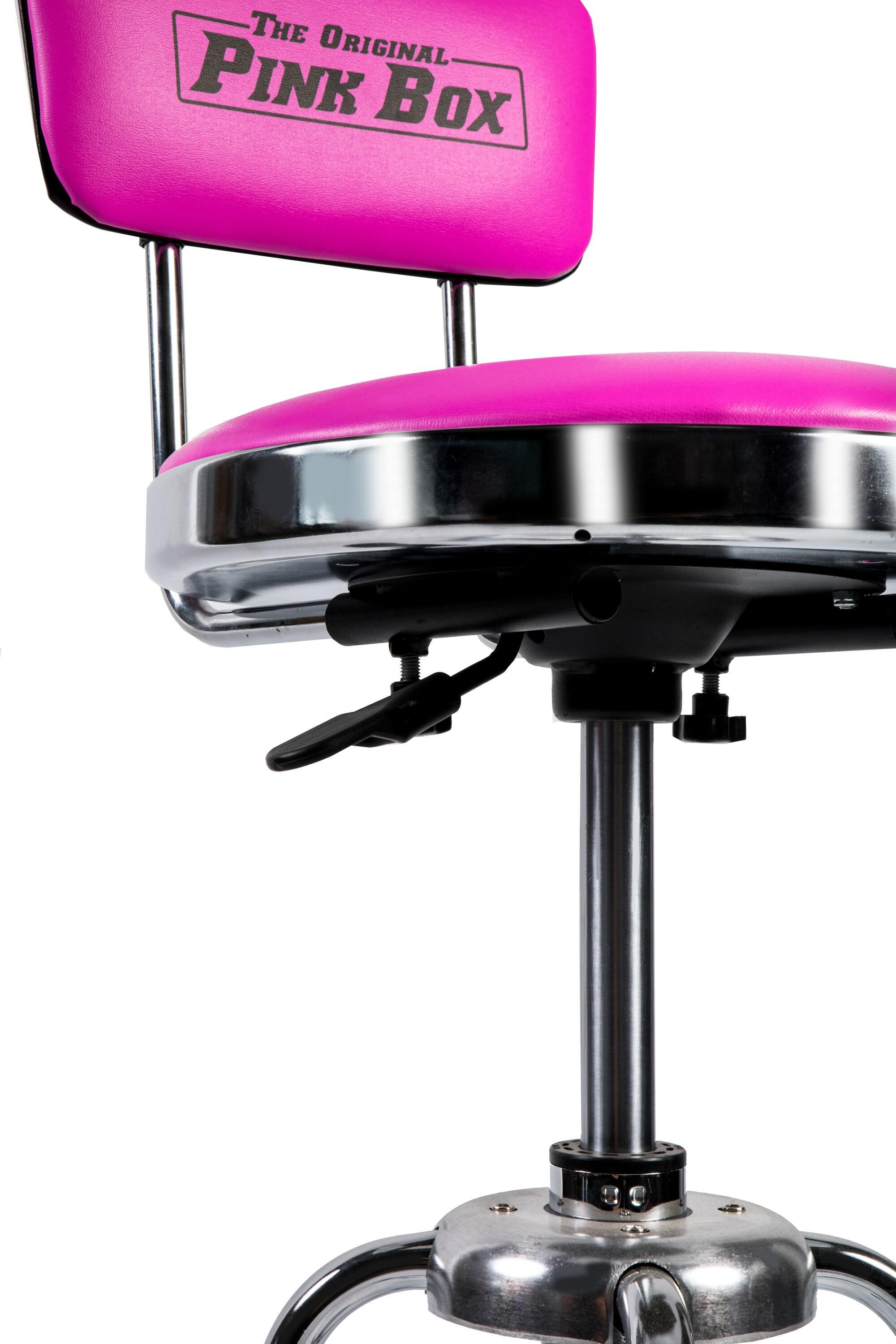 The Original Pink Box Swivel Upholstered Adjustable Height Counter Stool with Metal Frame
