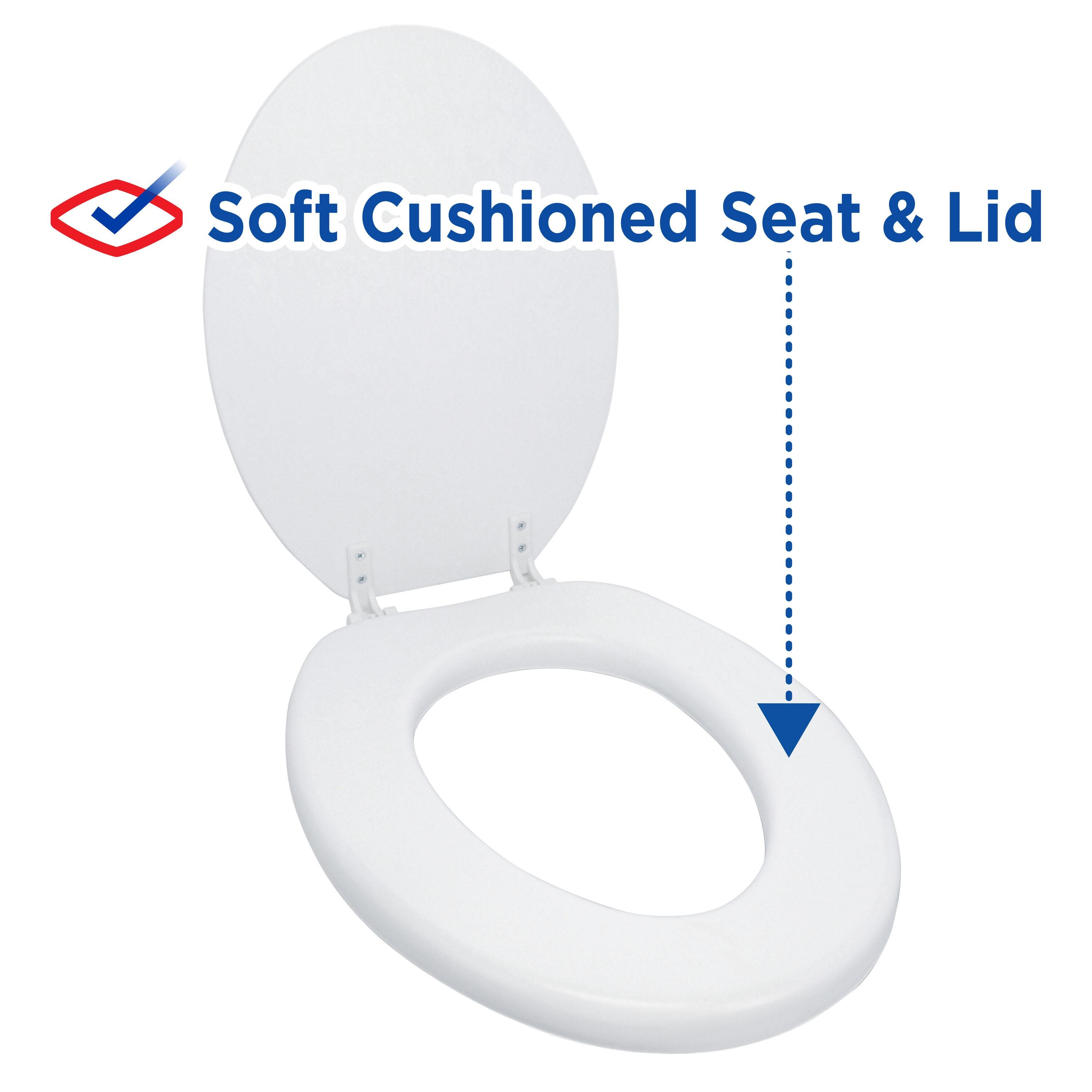 Clorox Antimicrobial Elongated Soft Cushioned Toilet Seat