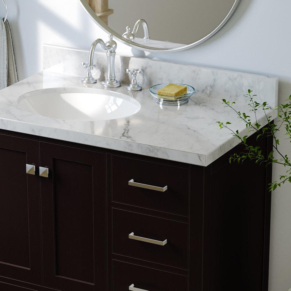 Ariel A037s-L-Bc Cambridge 36" Single Free Standing Wood Vanity Cabinet Only - Brown