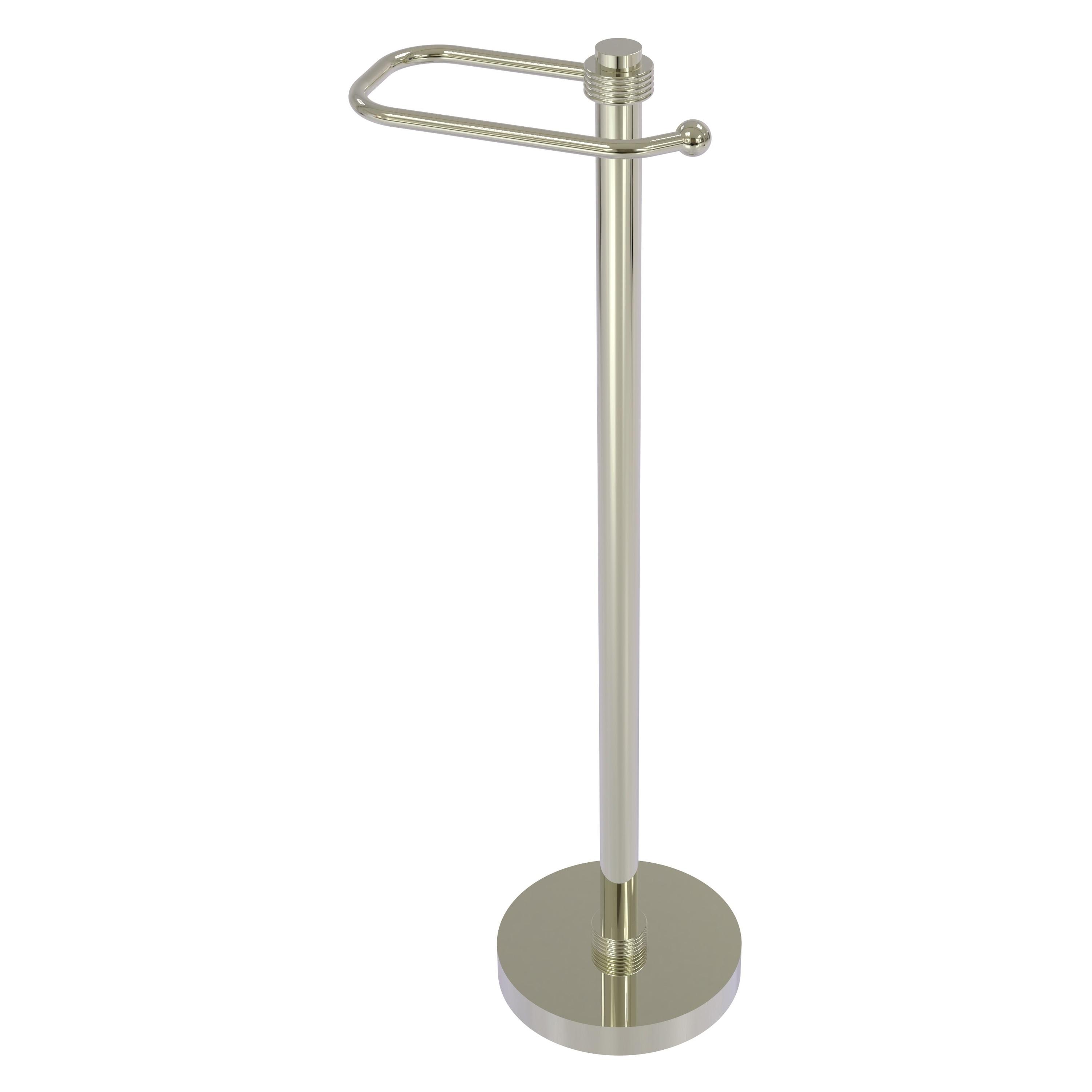 Polished Nickel European Style Free Standing Toilet Paper Holder