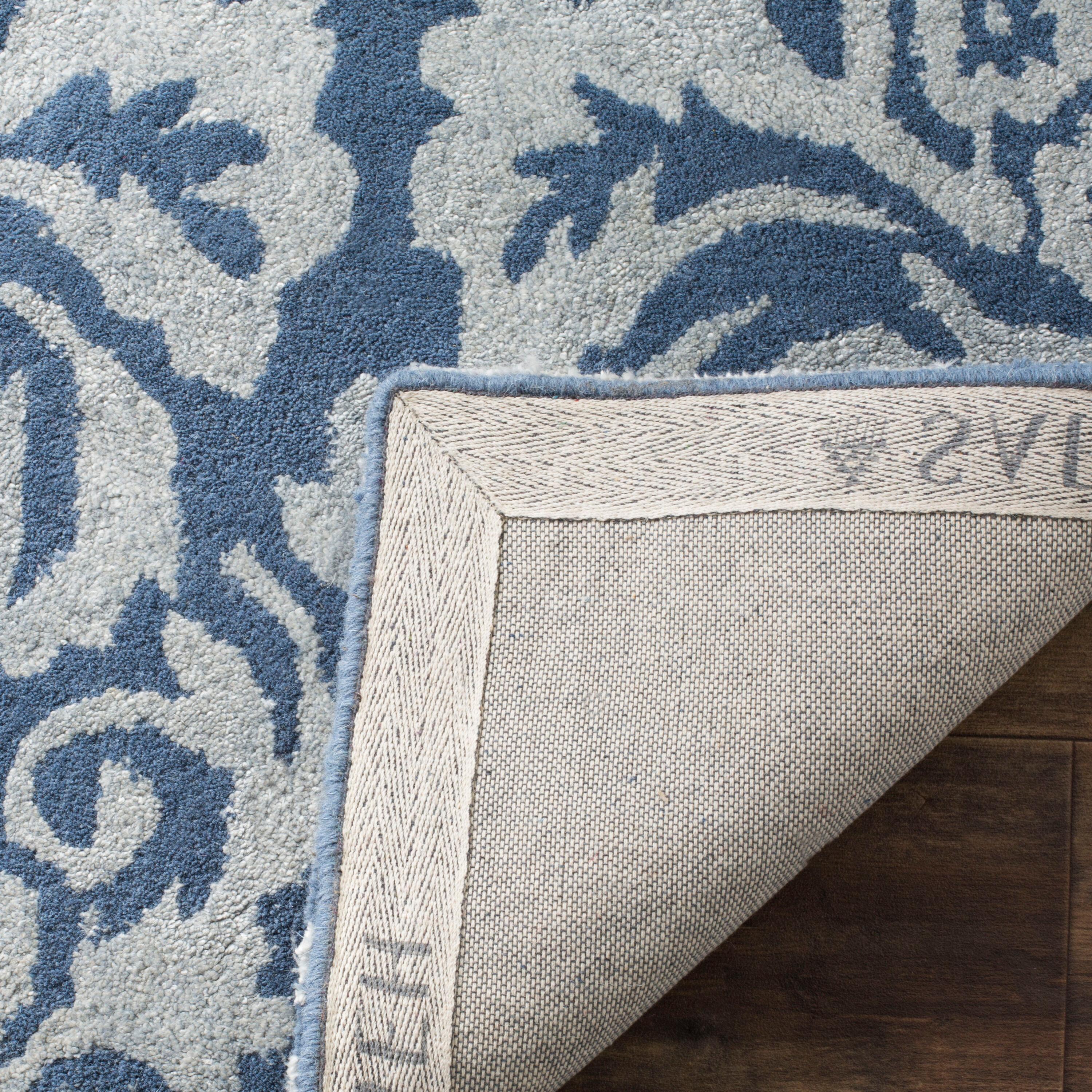 Bella BEL156 Hand Tufted Accent Rug - Navy/Grey - 2'6"x4' - Safavieh.